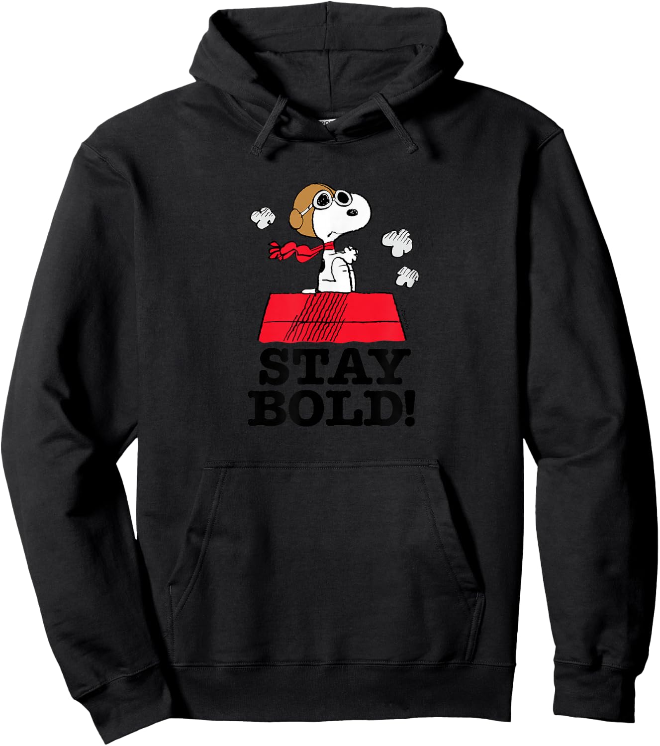 Peanuts - Snoopy Flying Ace Stay Bold Dog House Hoodie - Hoodie | Black