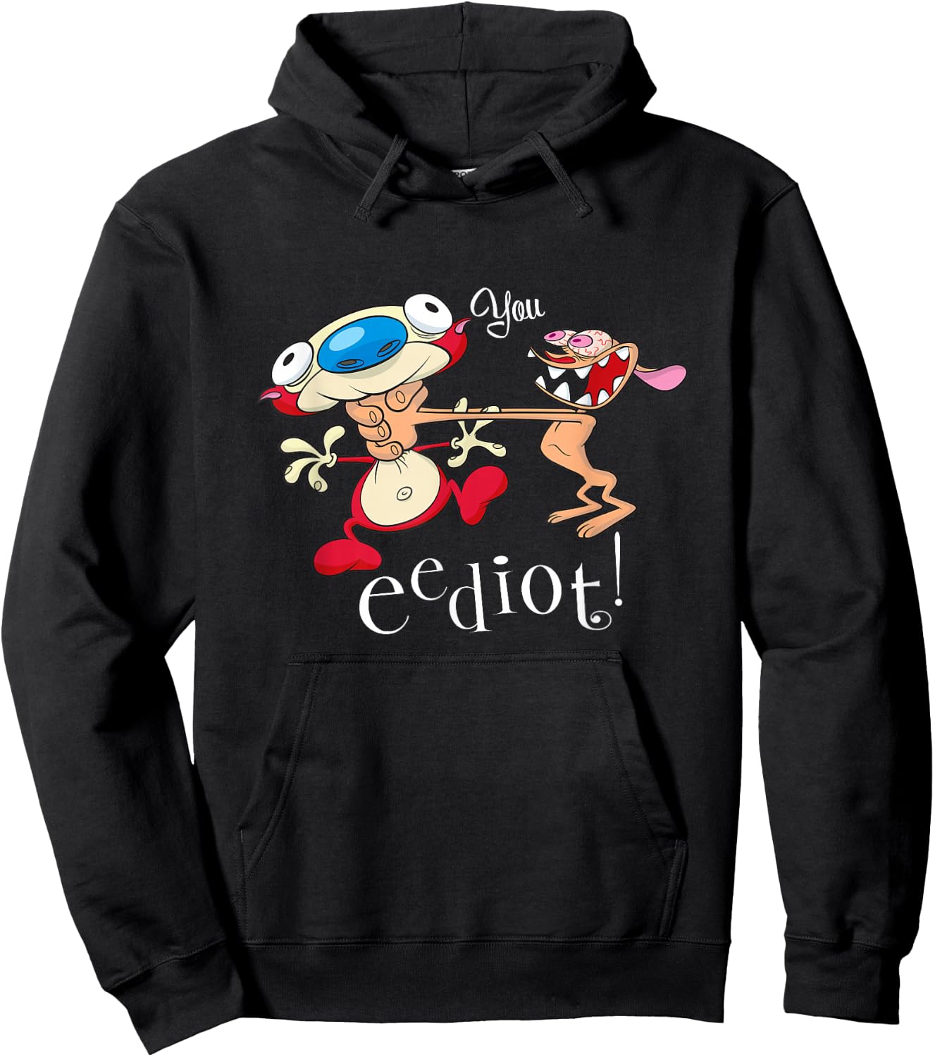 Ren & Stimpy You Eediot Hoodie - Hoodie | Black
