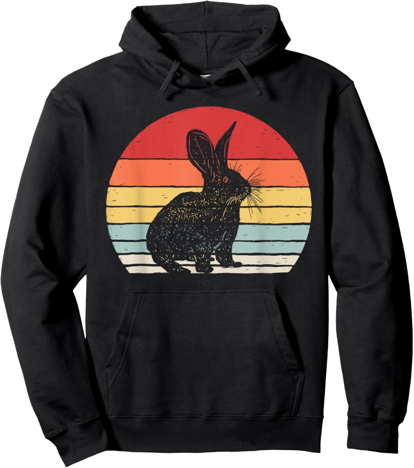 Vintage Retro Rabbit Hoodie - Hoodie | Black