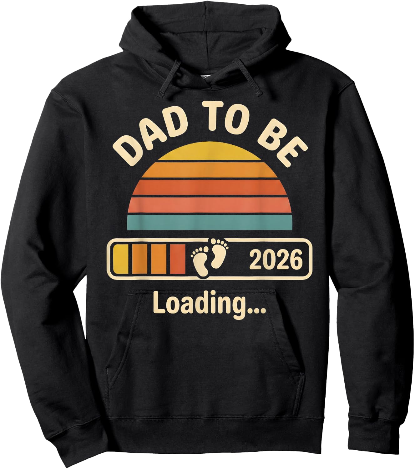 Dad Est 2026 Expect Baby 2026 First Time Dad Daughter Hoodie - Hoodie | Black