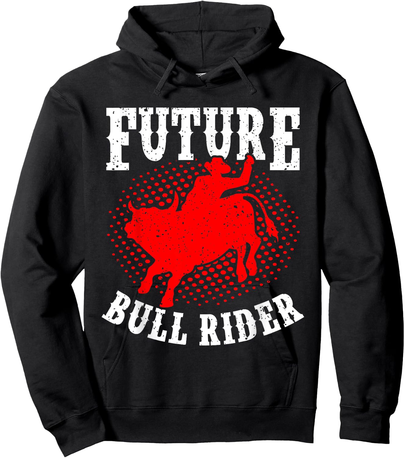 Future Bull Rider Bull Riding Mechanical Rodeo Boys Kids Hoodie - Hoodie | Black