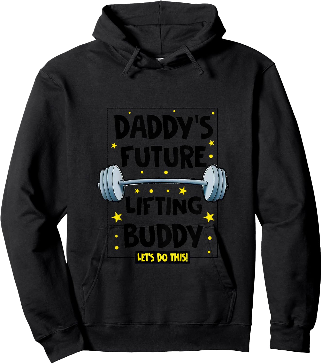 Kids Daddy's Future Lifting Buddy Cute Fitness Workout Gym Baby Hoodie - Hoodie | Black