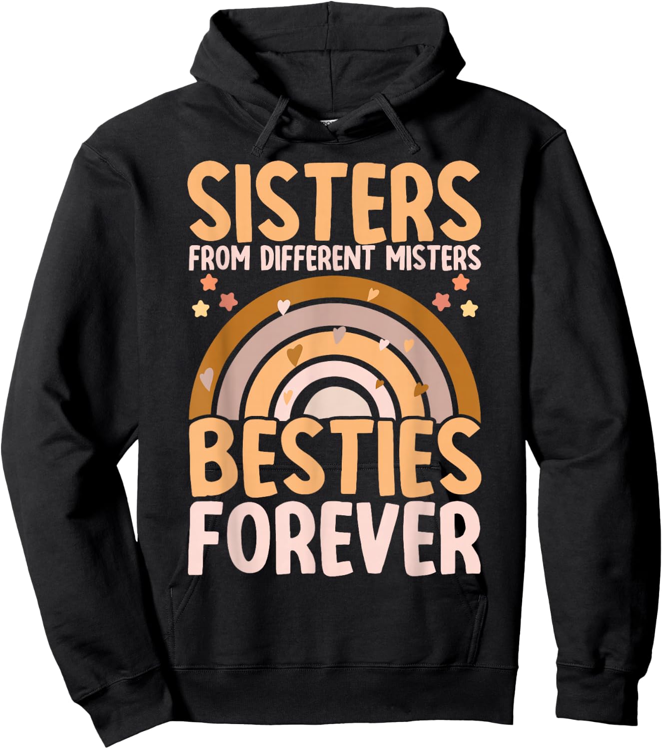Sisters From Different Misters BFF Best Friends Bestie Hoodie - Hoodie | Black
