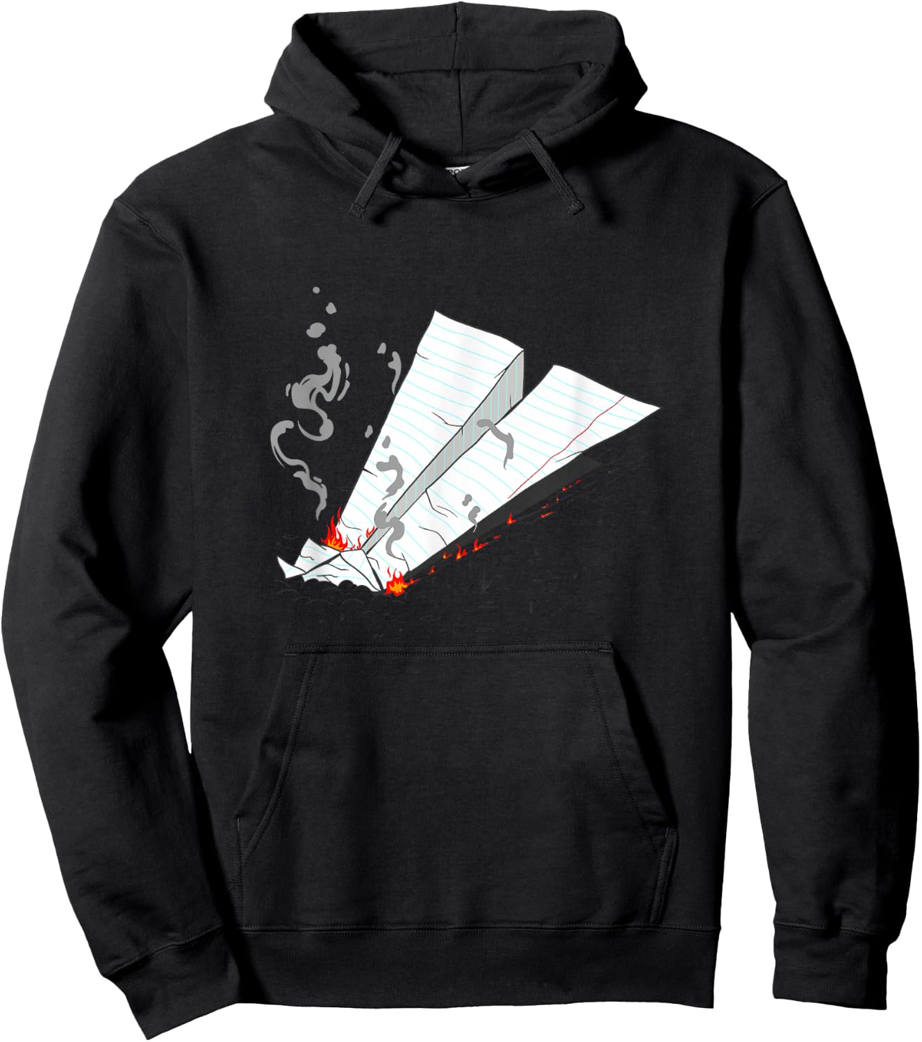 Paper Plane Crash Hoodie - Hoodie | Black