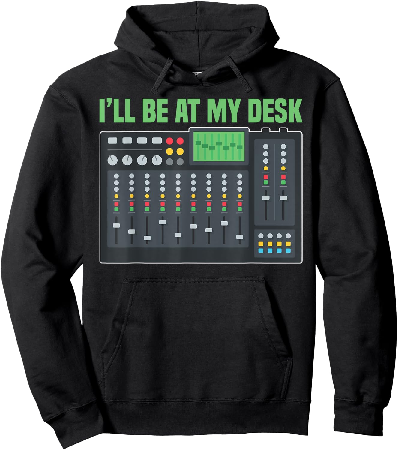 Sound Mixer Audio Engineer Mixing Board Hoodie - Hoodie | Black