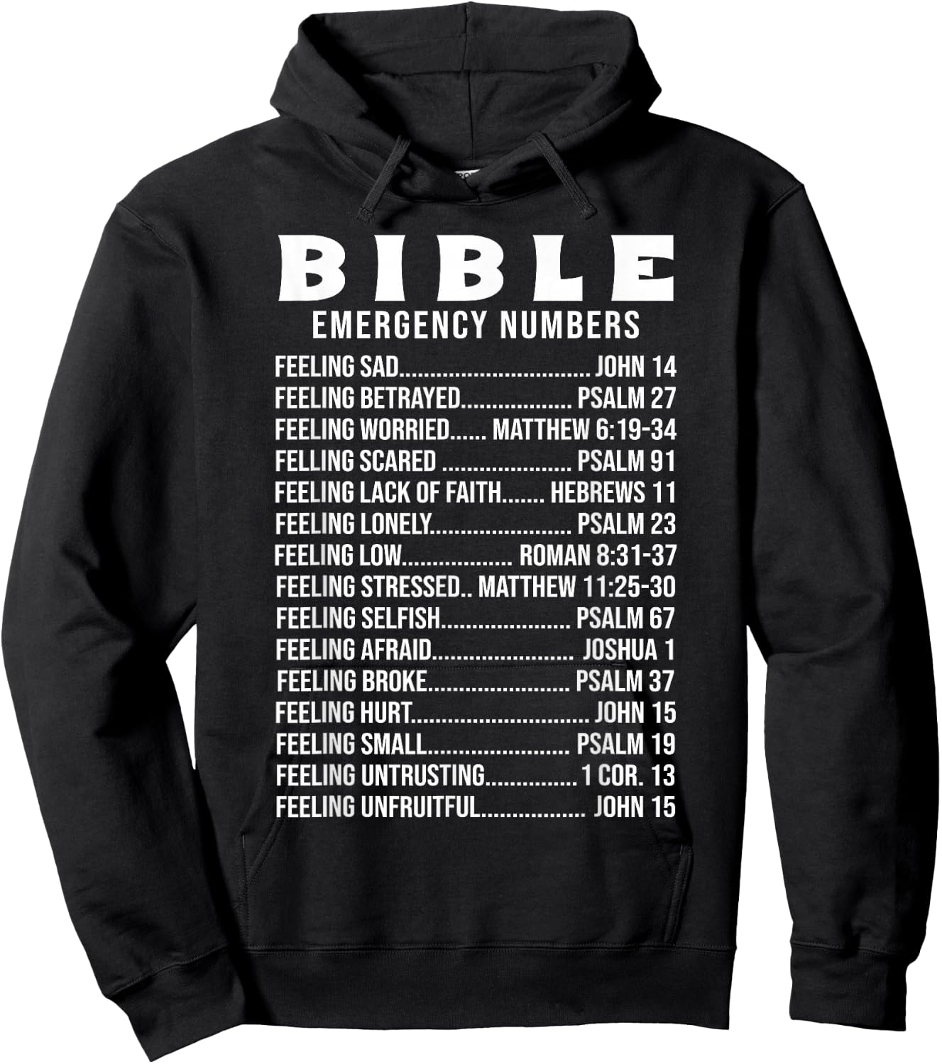 Bible Emergency Hotline Numbers Hoodie - Hoodie | Black