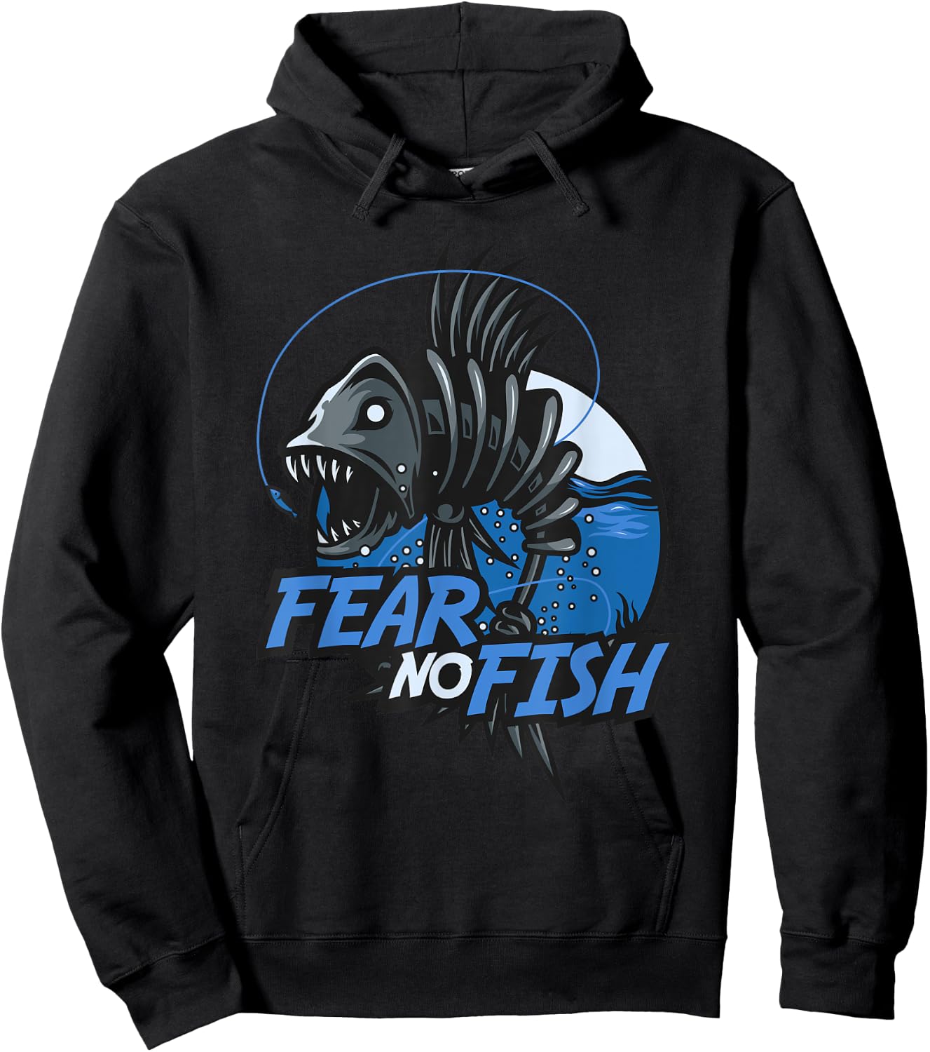 Fear No Fish Original Design Hoodie - Hoodie | Black