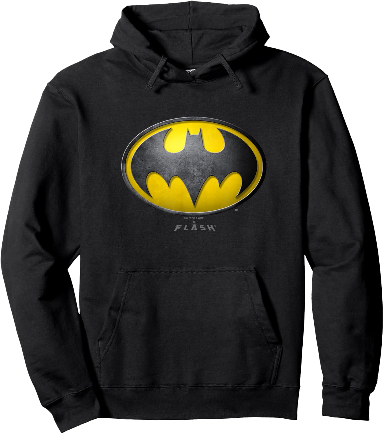 The Flash Movie Batman Logo Black and Yellow Hoodie - Hoodie | Black