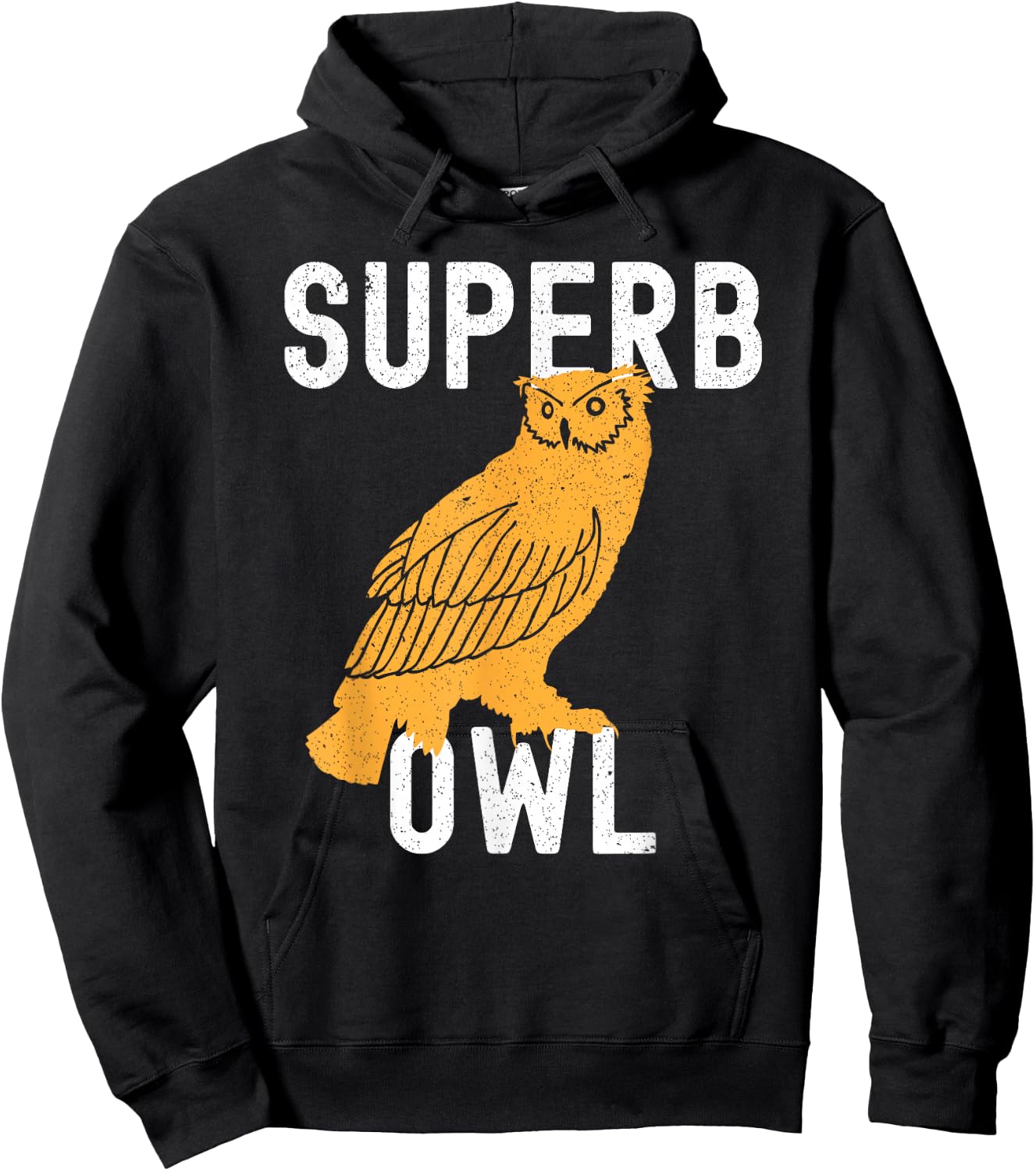 Superb Owl, Dad Joke, Pun, Funny Owl Hoodie - Hoodie | Black
