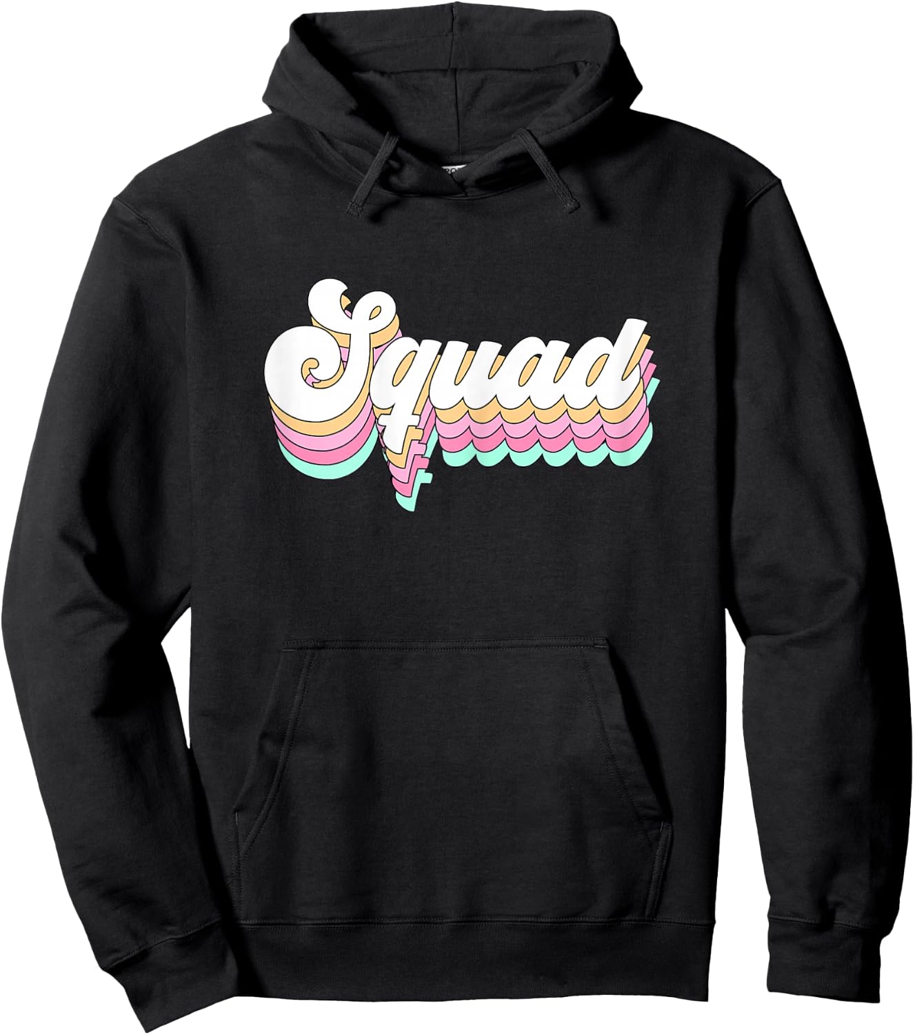 Bride Squad Retro Bachelorette Party for Bridesmaid Groovy Hoodie - Hoodie | Black