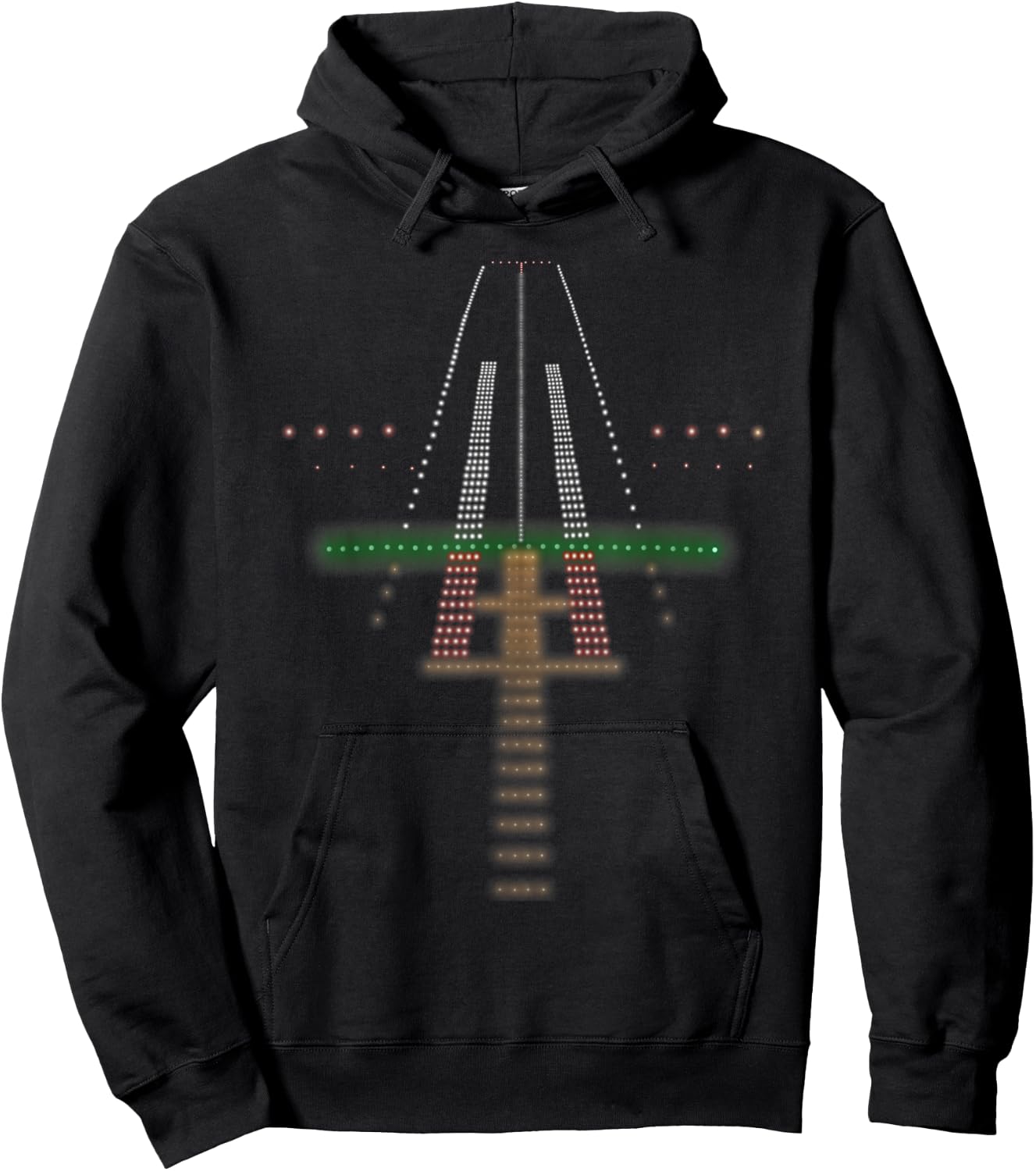 On Glideslope Airport Runway Lights Pilot Aviation Design Hoodie - Hoodie | Black