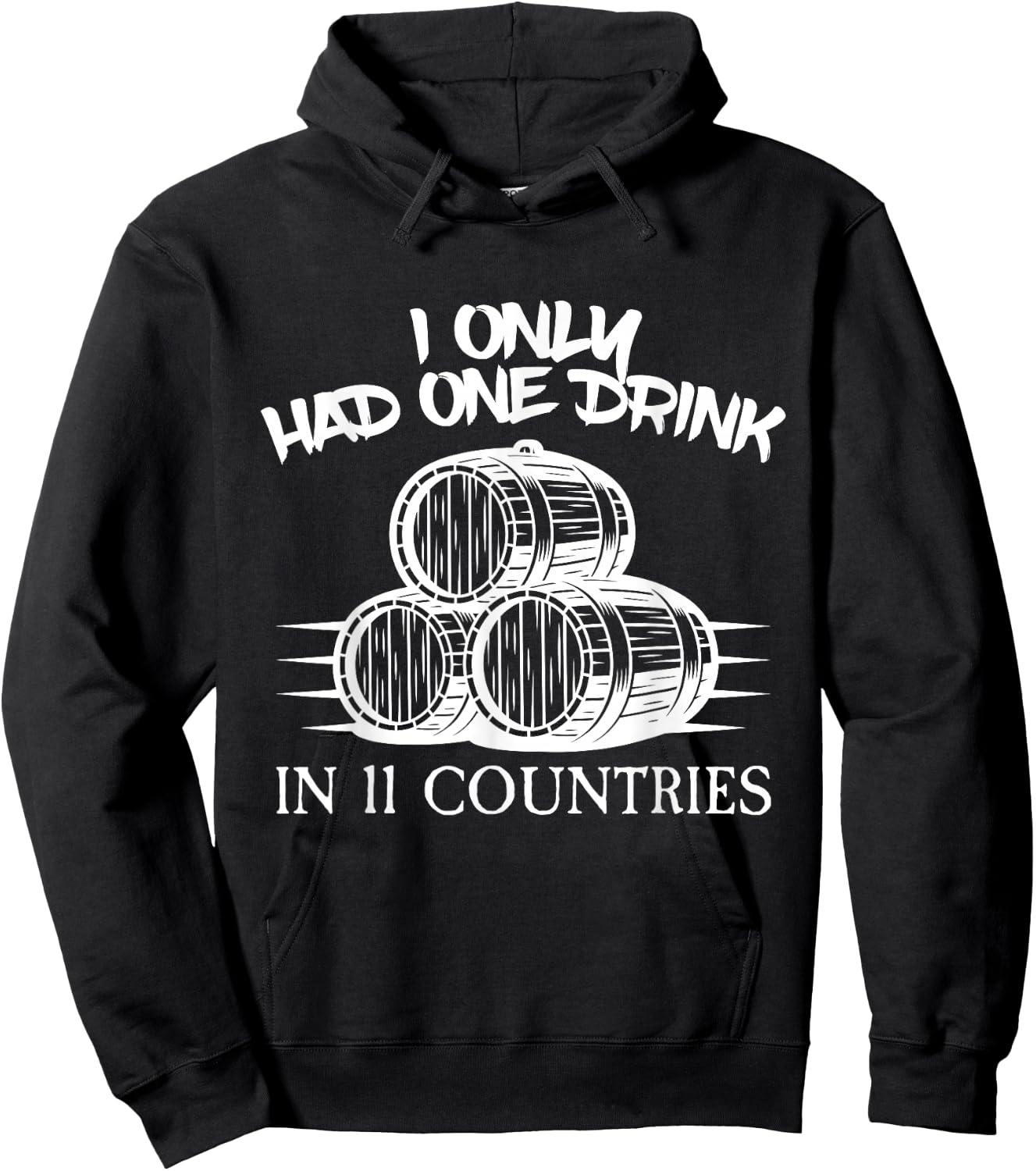 Drinking Around the World Adult Vacation Showcase 11 Country Hoodie - Hoodie | Black