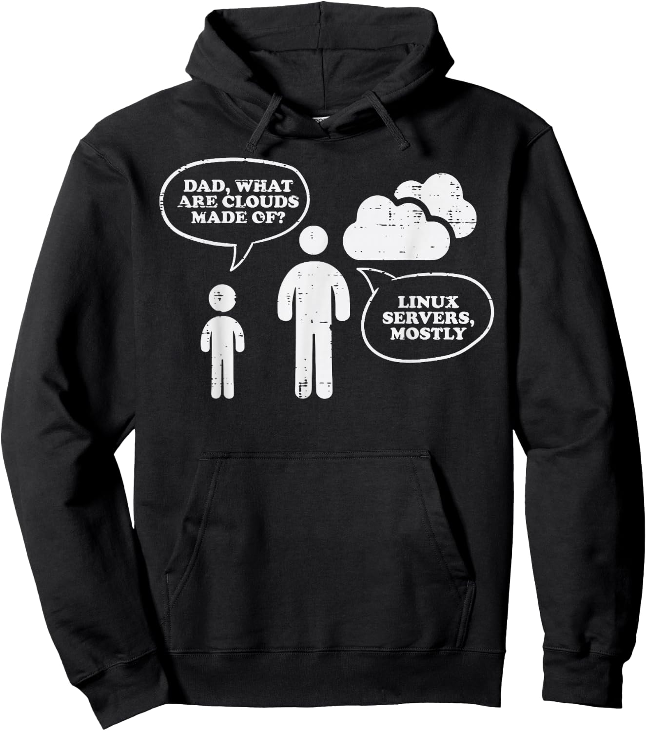 What Are Clouds Made Of Linux Server Funny Programmer Geek Hoodie - Hoodie | Black
