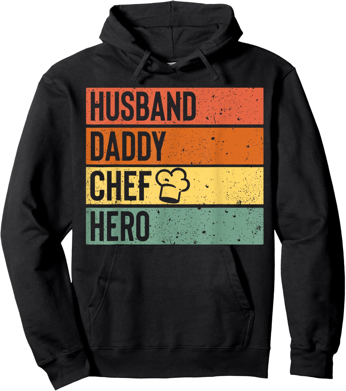 Chef Cook Dad Shirt Husband Daddy Hero Fathers Day Gift Hoodie - Hoodie | Black