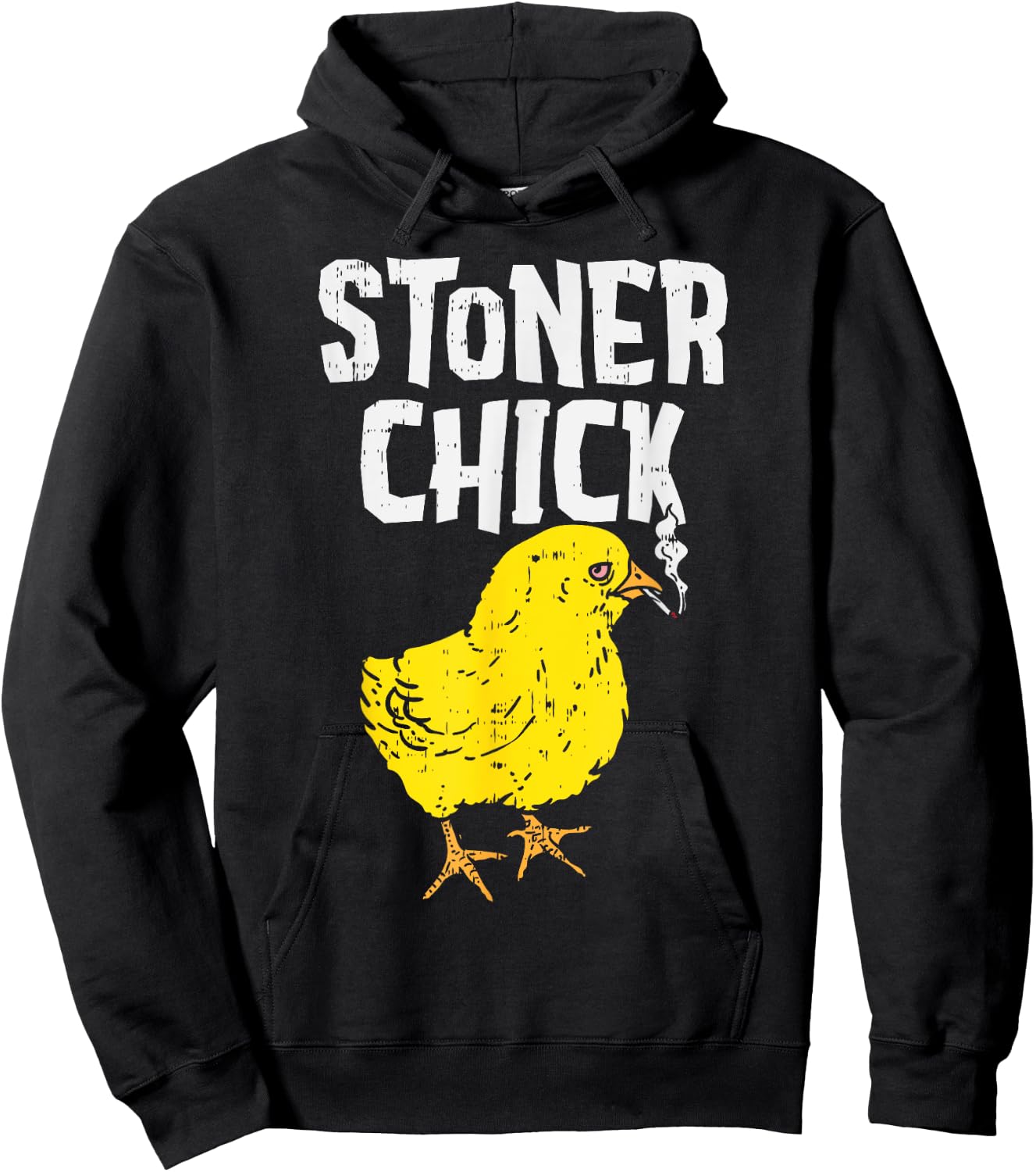 Stoner Chick Funny Weed 420 THC Cannabis Pun Women Gift Hoodie - Hoodie | Black