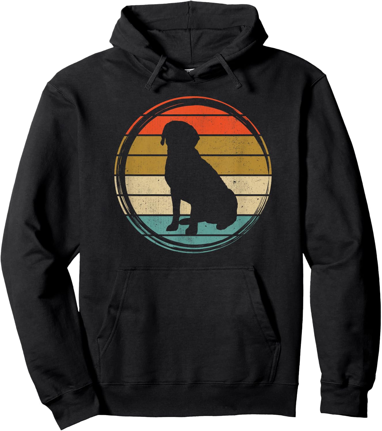Black Yellow Chocolate Lab Vintage Labrador Men Women Kids Hoodie - Hoodie | Black
