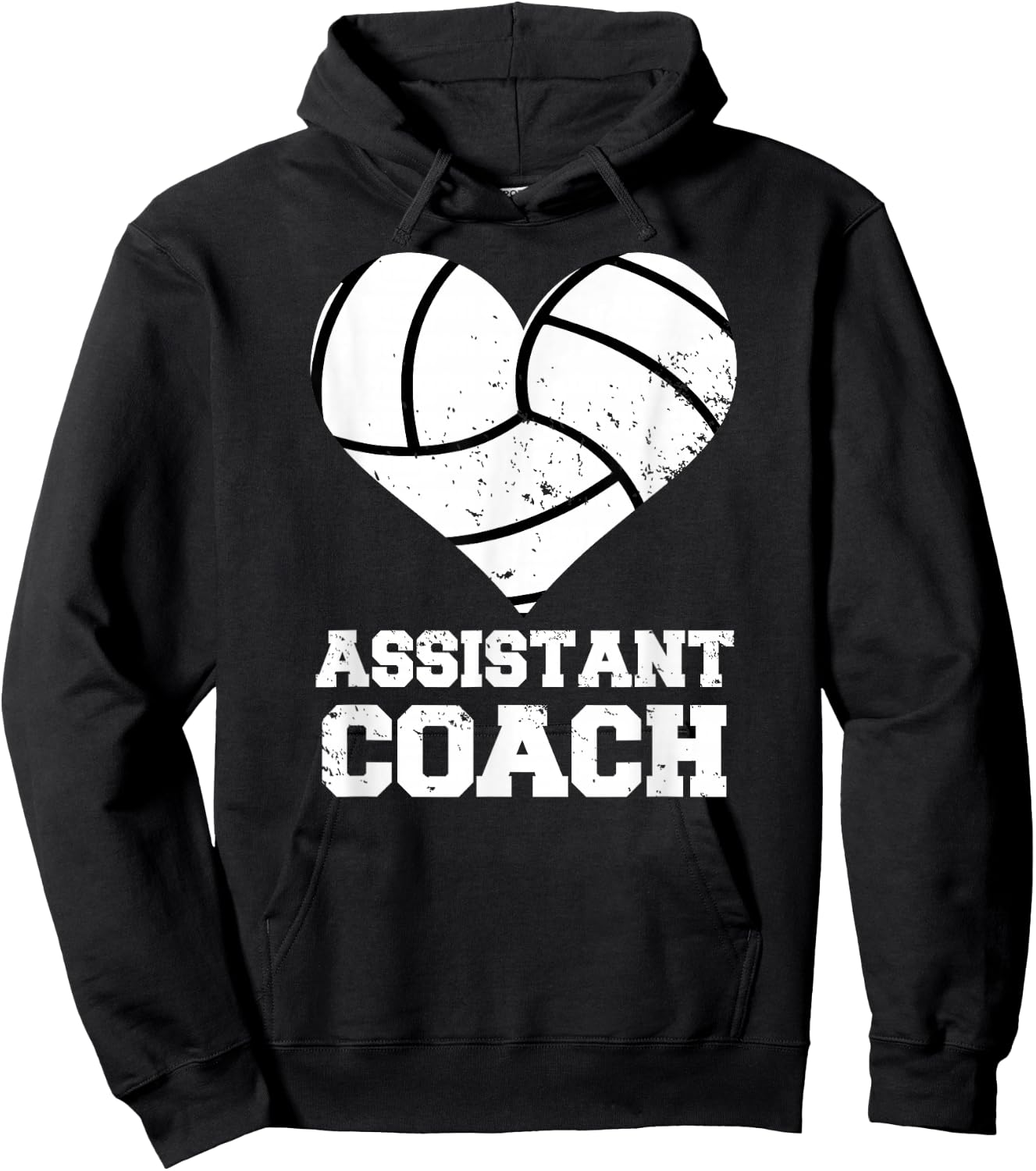 Assistant Volleyball Coach Heart Funny Assistant Coach Hoodie - Hoodie | Black