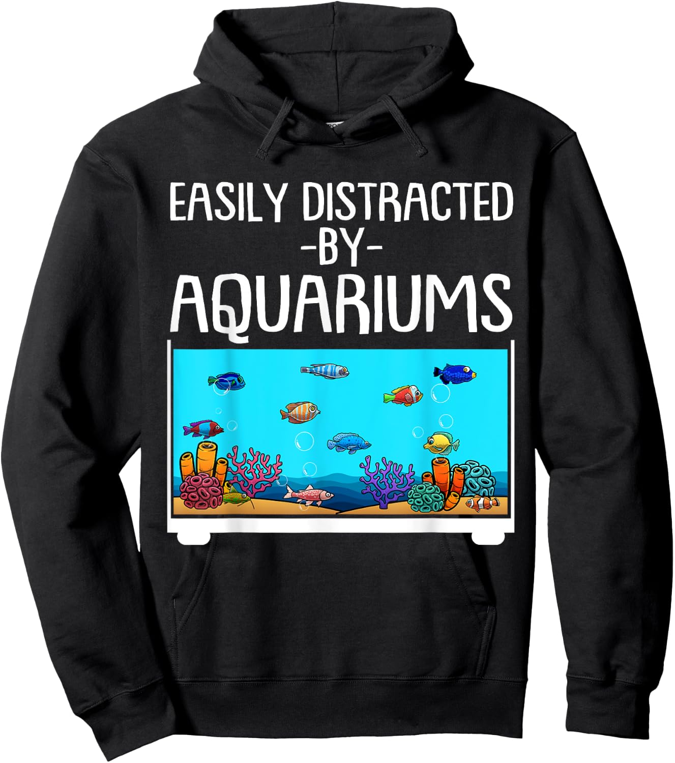 Funny Aquariums Gift Fish Tank Lovers Fishkeeping Men Hoodie - Hoodie | Black