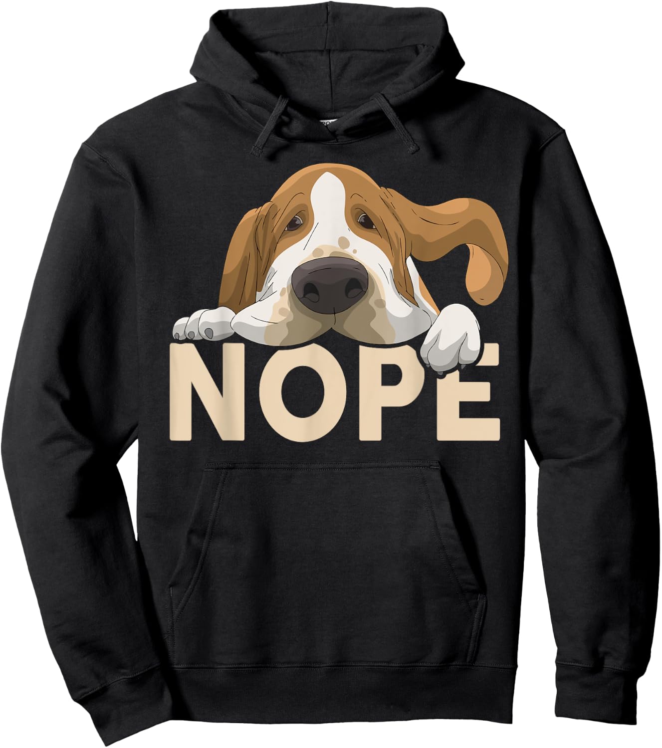 Basset-Hound Shirt Nope Not Today Funny Mom Dad Lover Gift Hoodie - Hoodie | Black