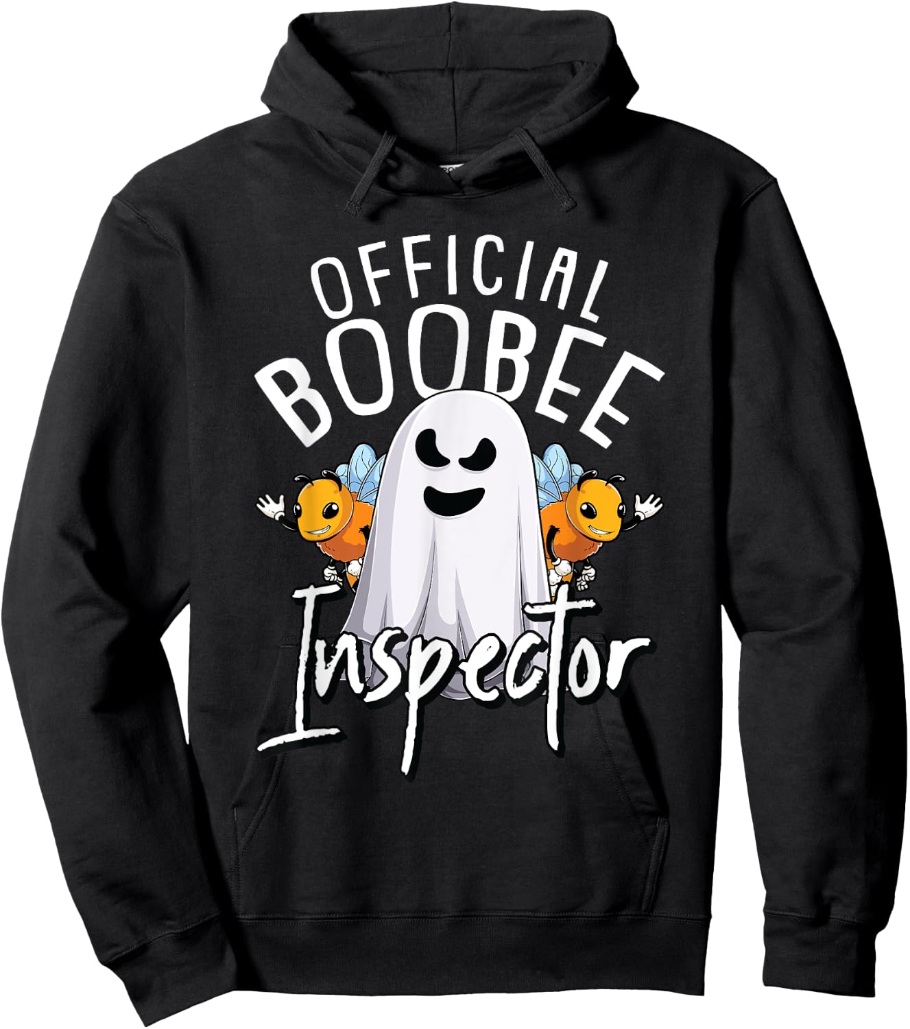 Boo-Bee Inspector Lazy DIY Halloween Costume Funny Ghost Hoodie - Hoodie | Black