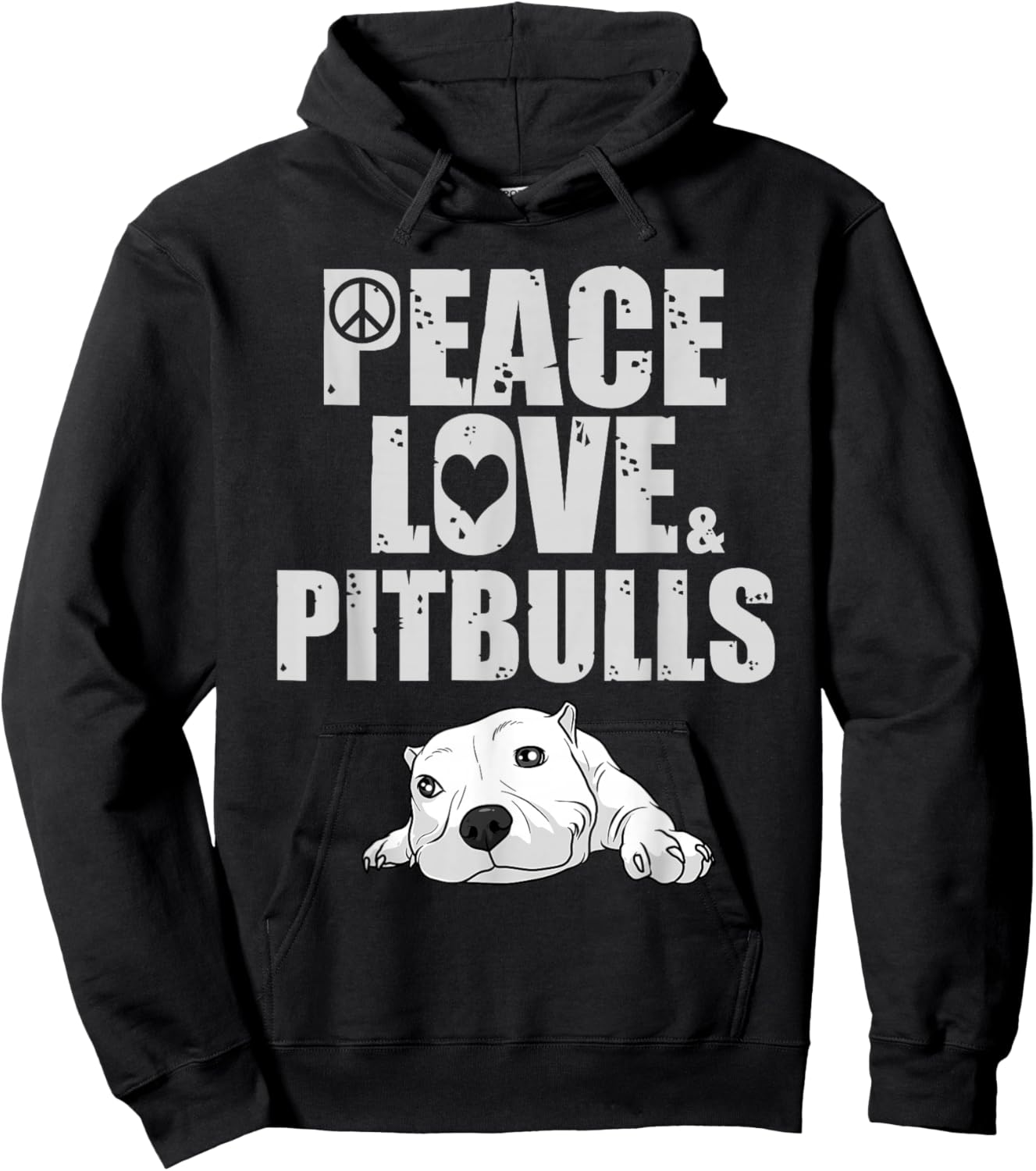 Funny Pitbull Rescue Adoption Men Women Boys Girls Gift Hoodie - Hoodie | Black