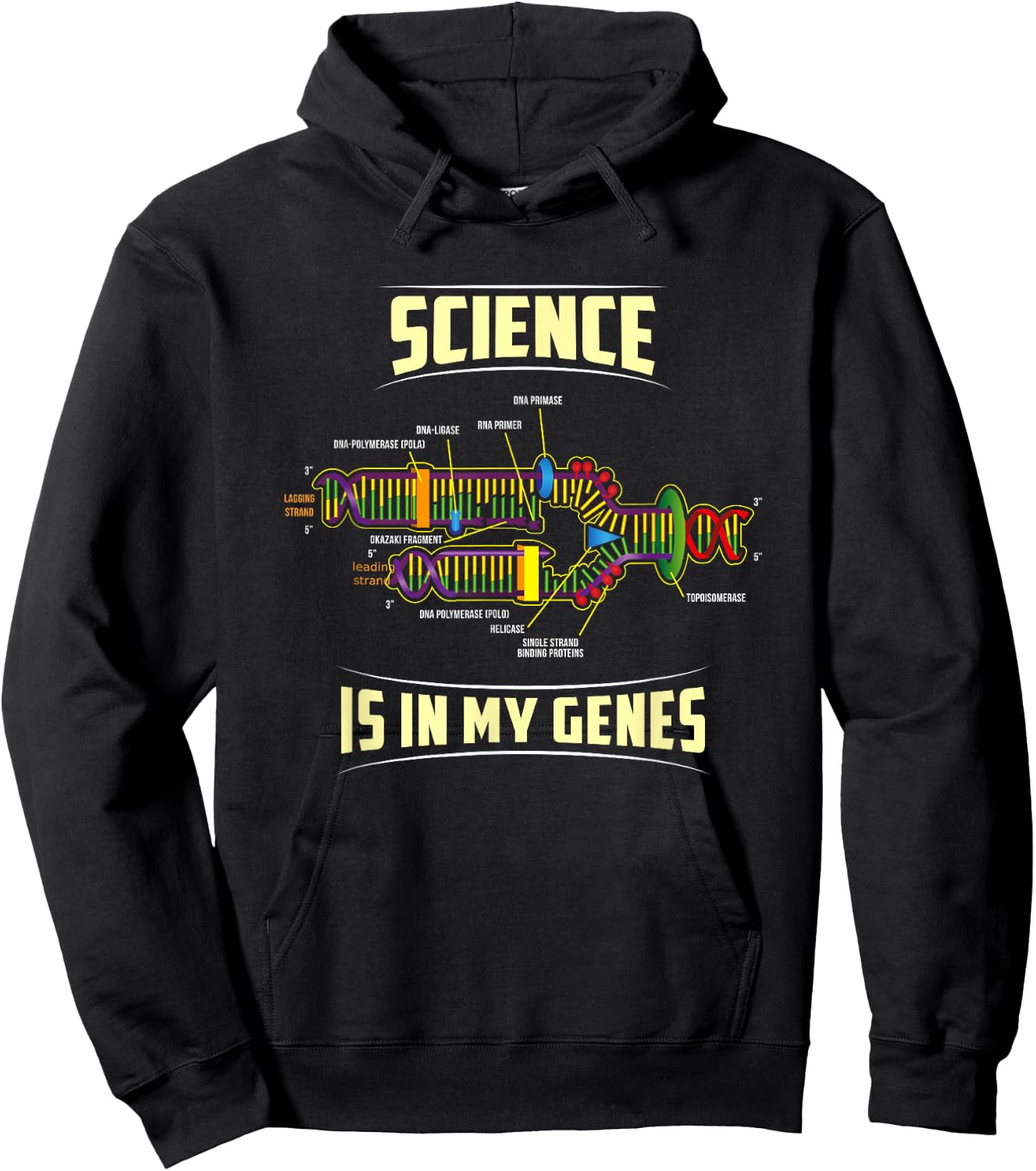Science Is In My Genes - DNA Bio Teacher Nerd Funny Science Hoodie - Hoodie | Black