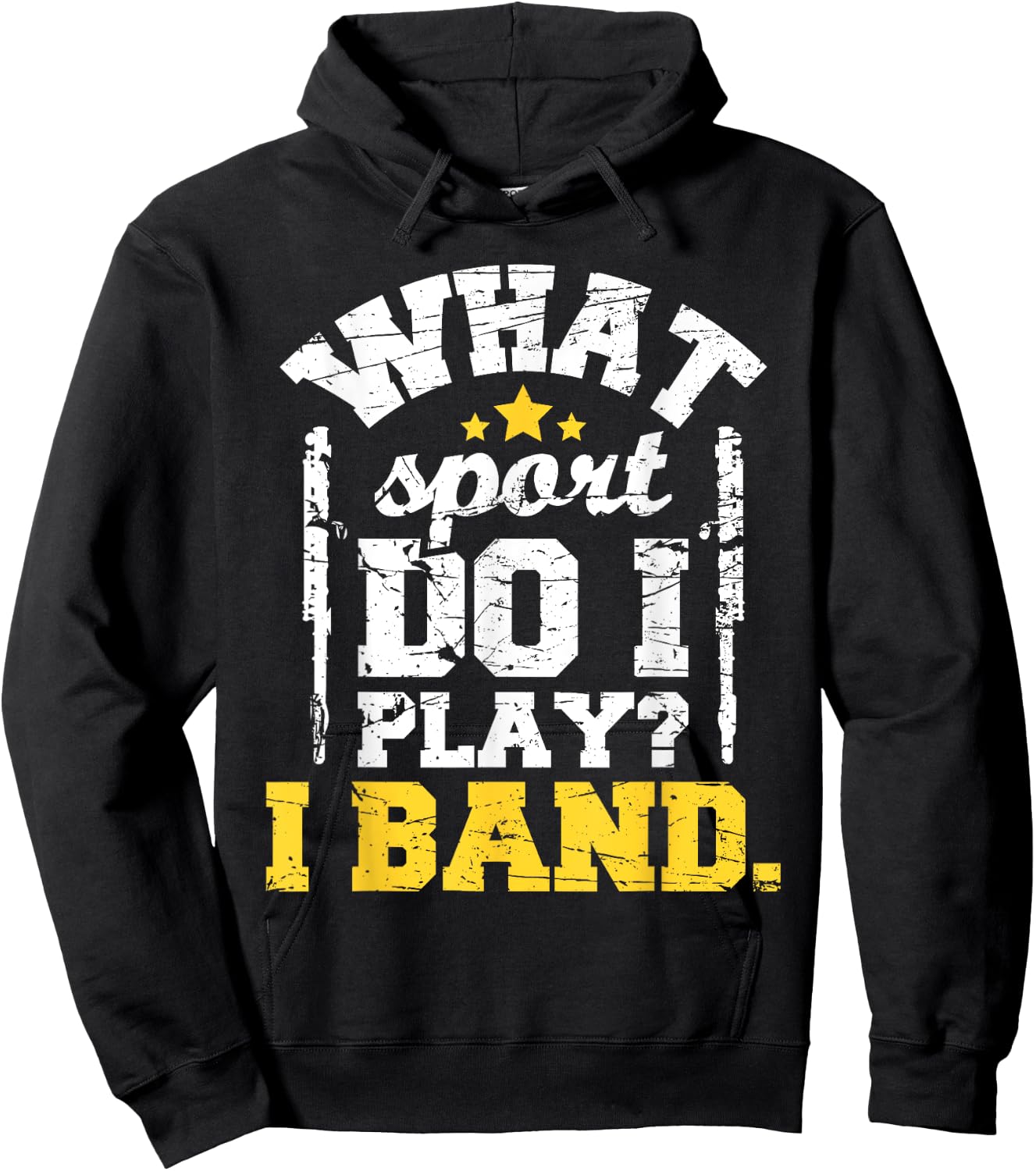 What Sport Do I Play I Band - Flute Flutist Marching Band Hoodie - Hoodie | Black