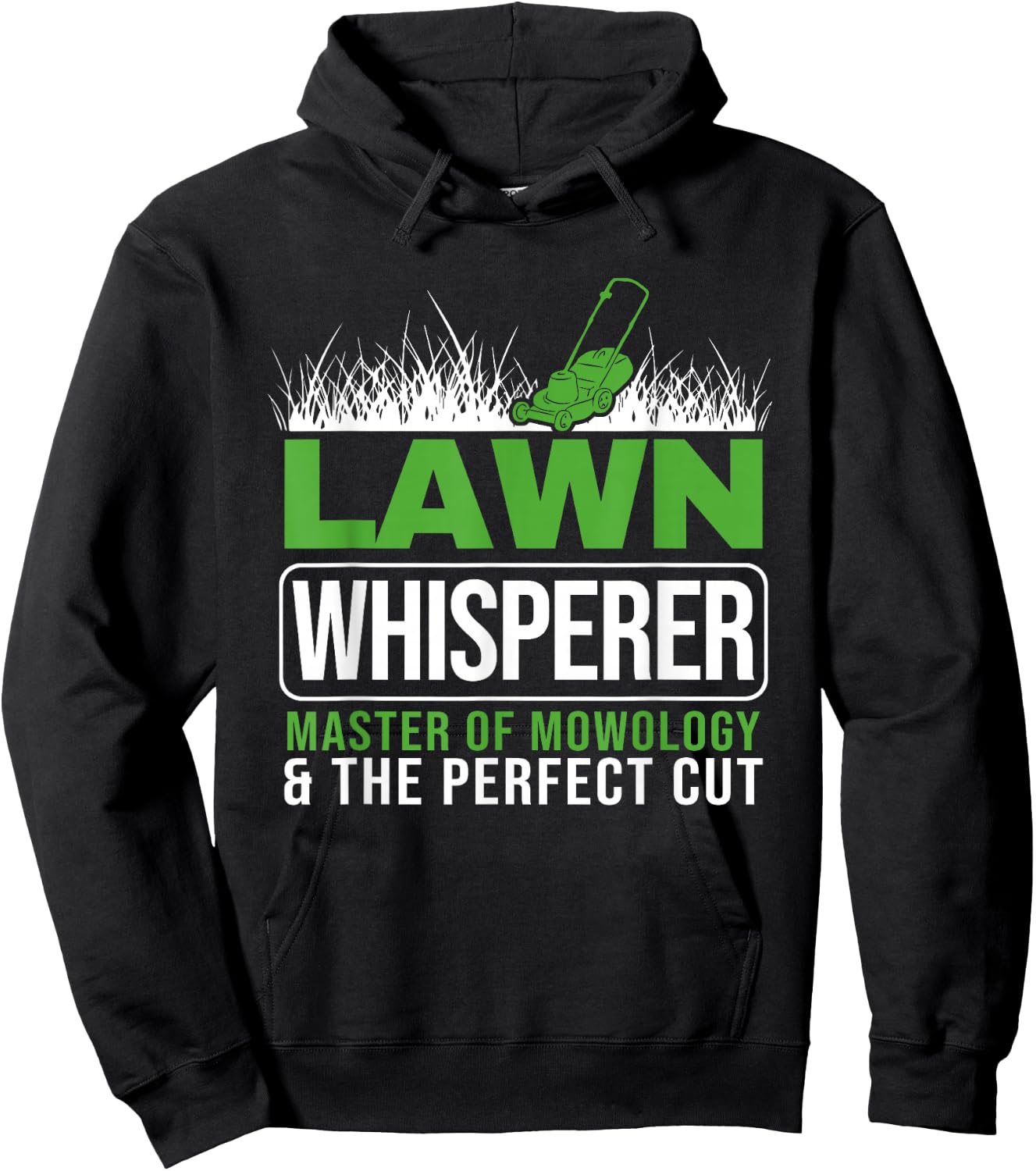 Lawn Whisper Groundskeeper Landscaper Gardener Lawn Mowing Hoodie - Hoodie | Black