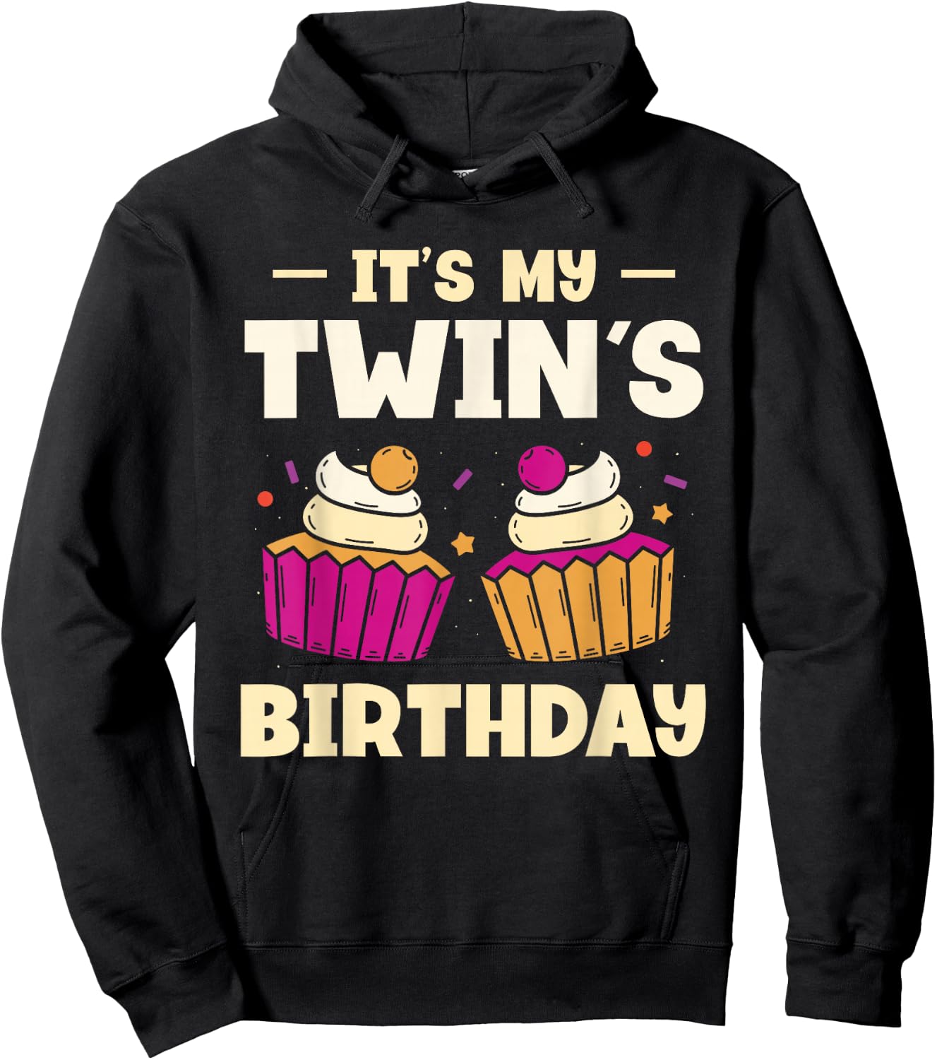 The Birthday of My Twins Twins Twin Hoodie - Hoodie | Black