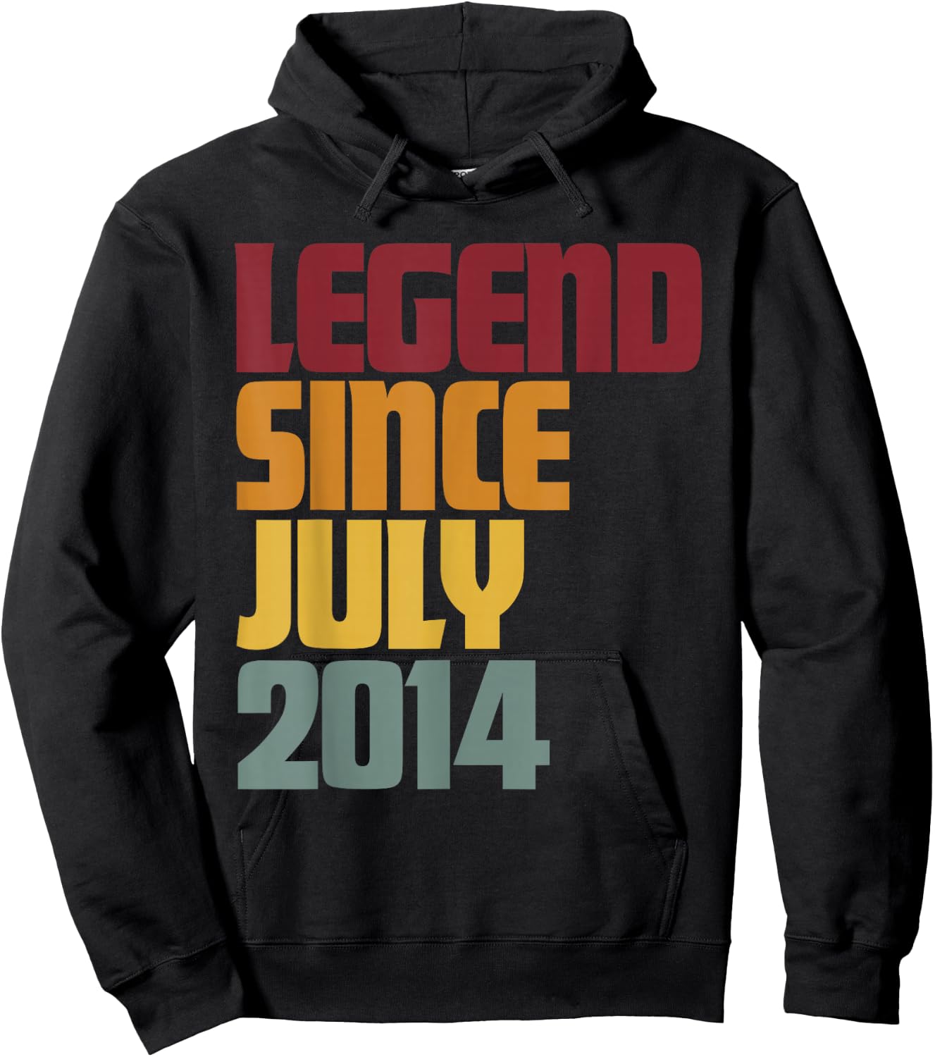 Legend Since July 2014 12th Birthday - Vintage Hoodie - Hoodie | Black