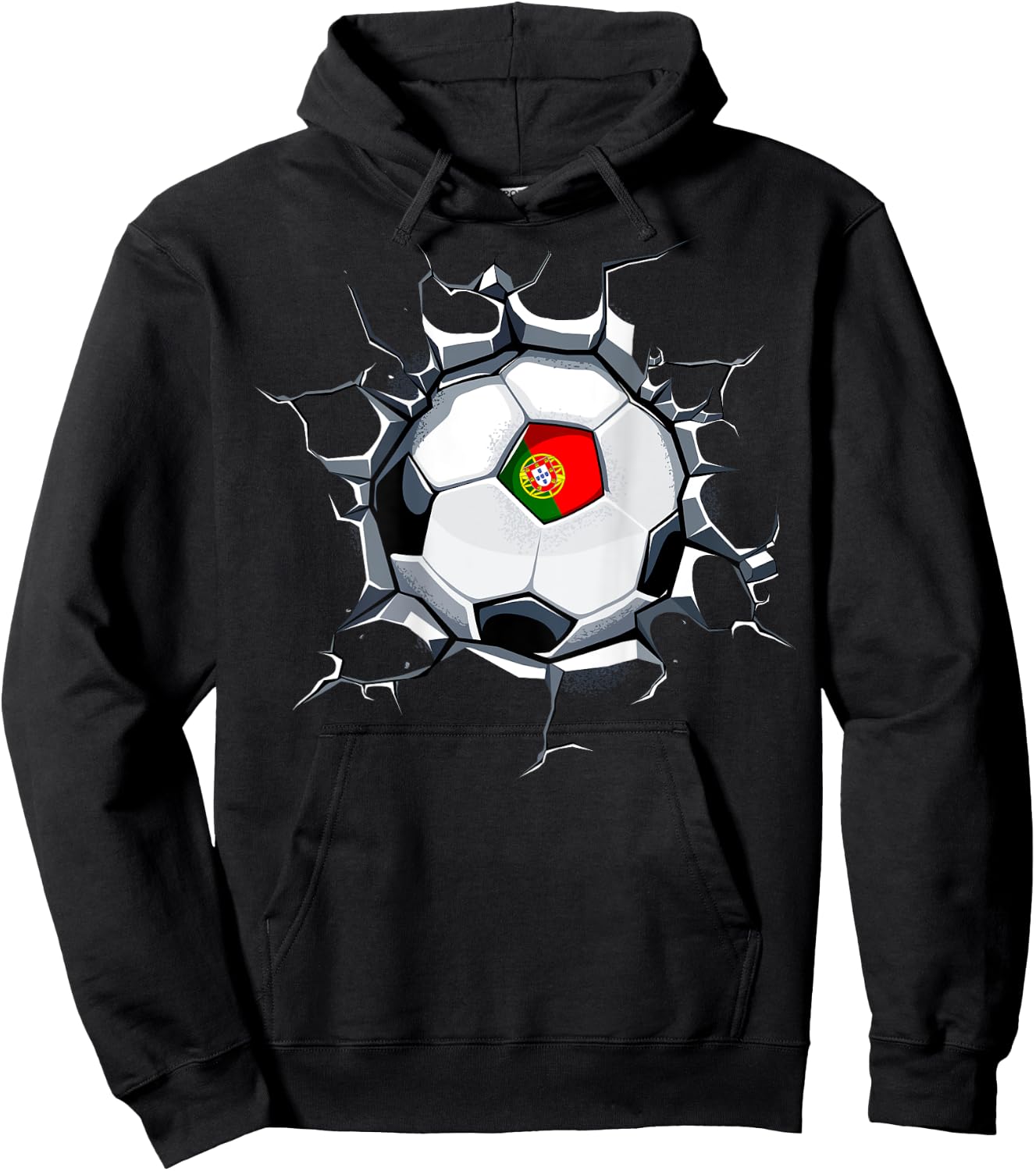 Portugal Soccer Fans Jersey Proud Portuguese Football Lovers Hoodie - Hoodie | Black