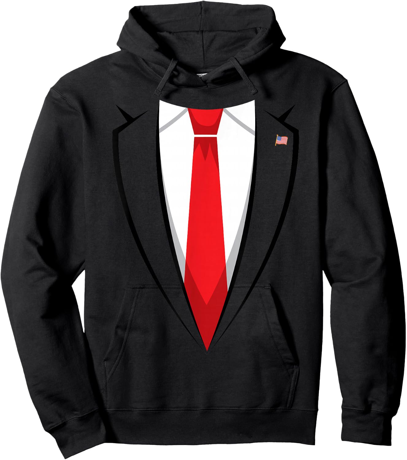Halloween Trump Suit Shirt US President Easy Costume Hoodie - Hoodie | Black