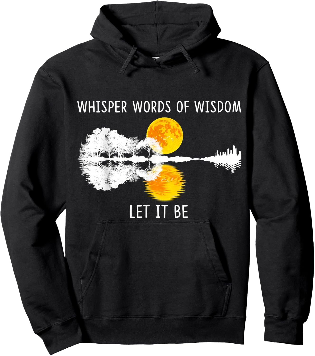 Whisper Words Of Wisdom Let It-Be Guitar Lake Shadow Hoodie - Hoodie | Black