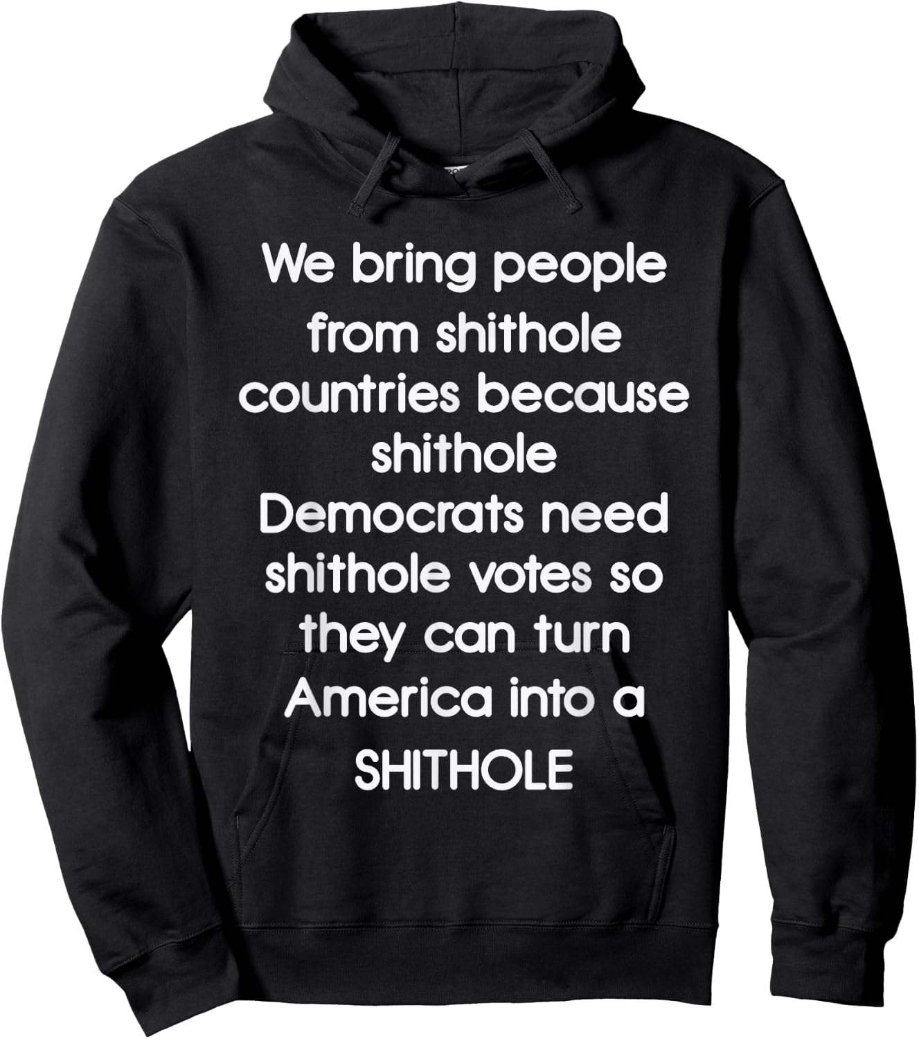 We Bring People From Shithole Countries Democrats Hoodie - Hoodie | Black