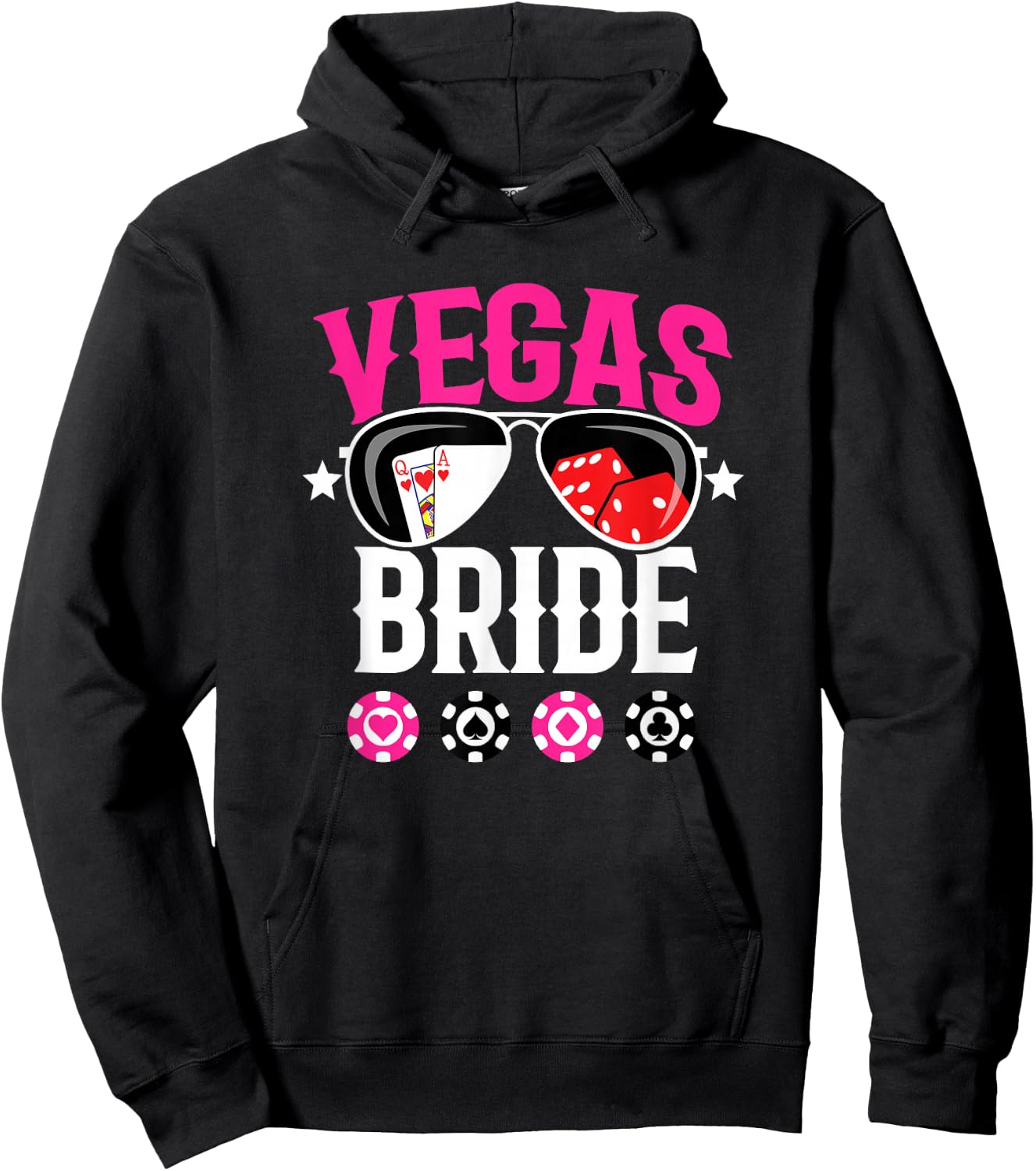 Vegas Wedding Bride - Married in Vegas - Bride Squad Hoodie - Hoodie | Black