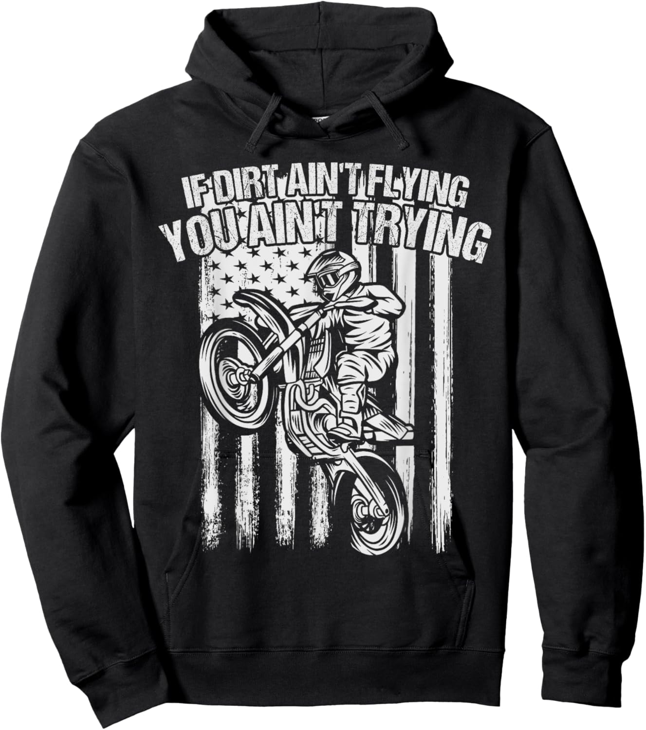 If Dirt Aint Flying You Aint Trying Shirt For Dirt Bike Kids Hoodie - Hoodie | Black