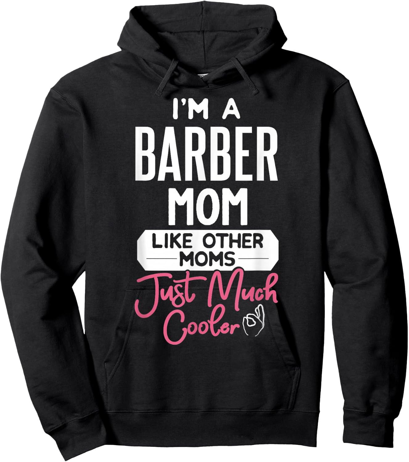 Cool Mothers Day Design Barber Mom Hoodie - Hoodie | Black