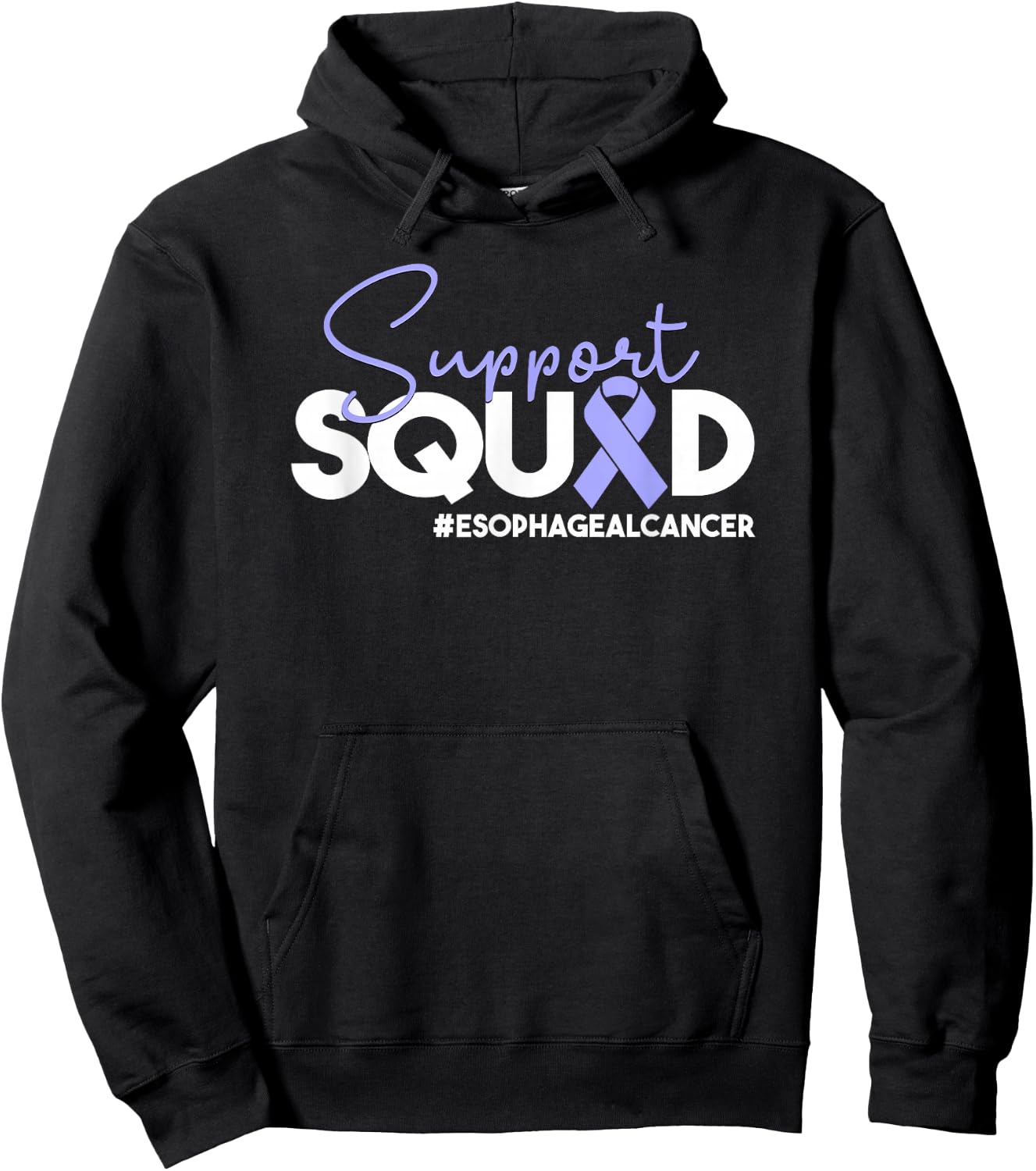 Esophageal Cancer Support Squad Periwinkle, Fundraiser Hoodie - Hoodie | Black