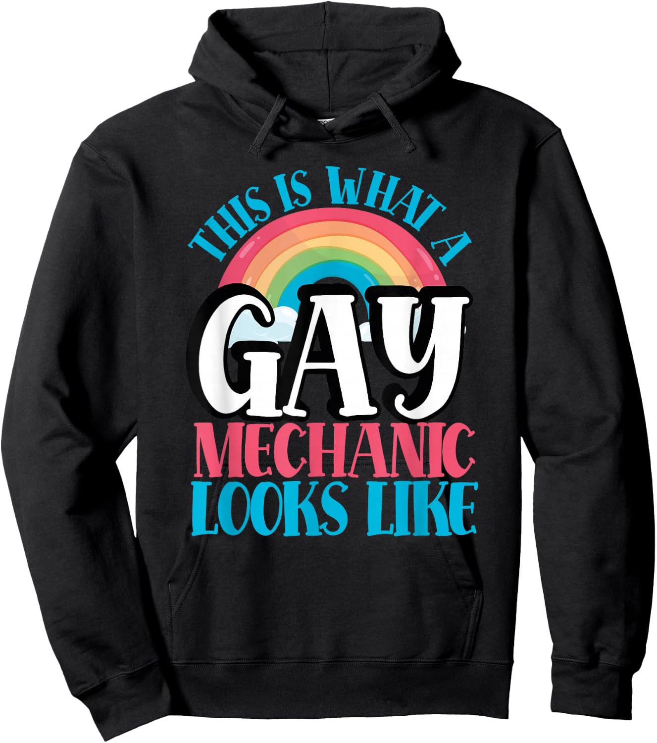 This is What Gay Mechanic Looks Like LGBT Gay Mechanic Hoodie - Hoodie | Black