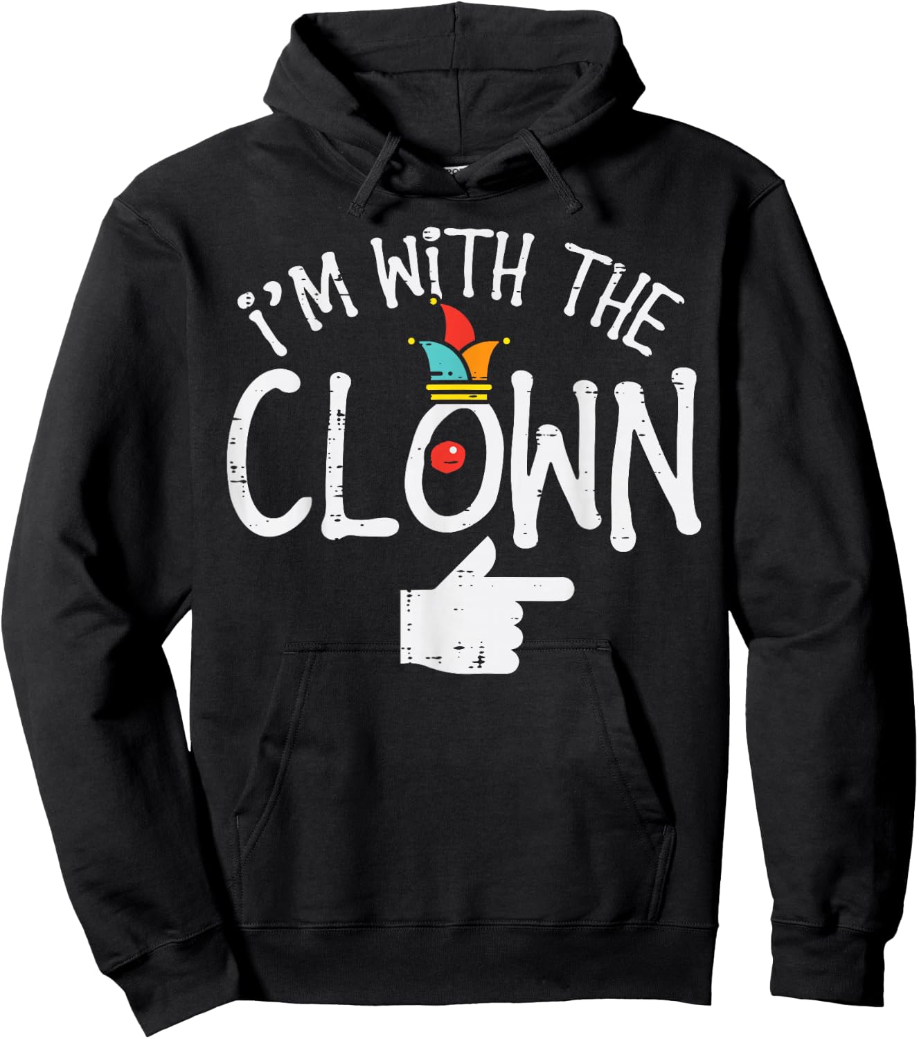 Im With The Clown Matching Halloween Couples Him And Her Hoodie - Hoodie | Black