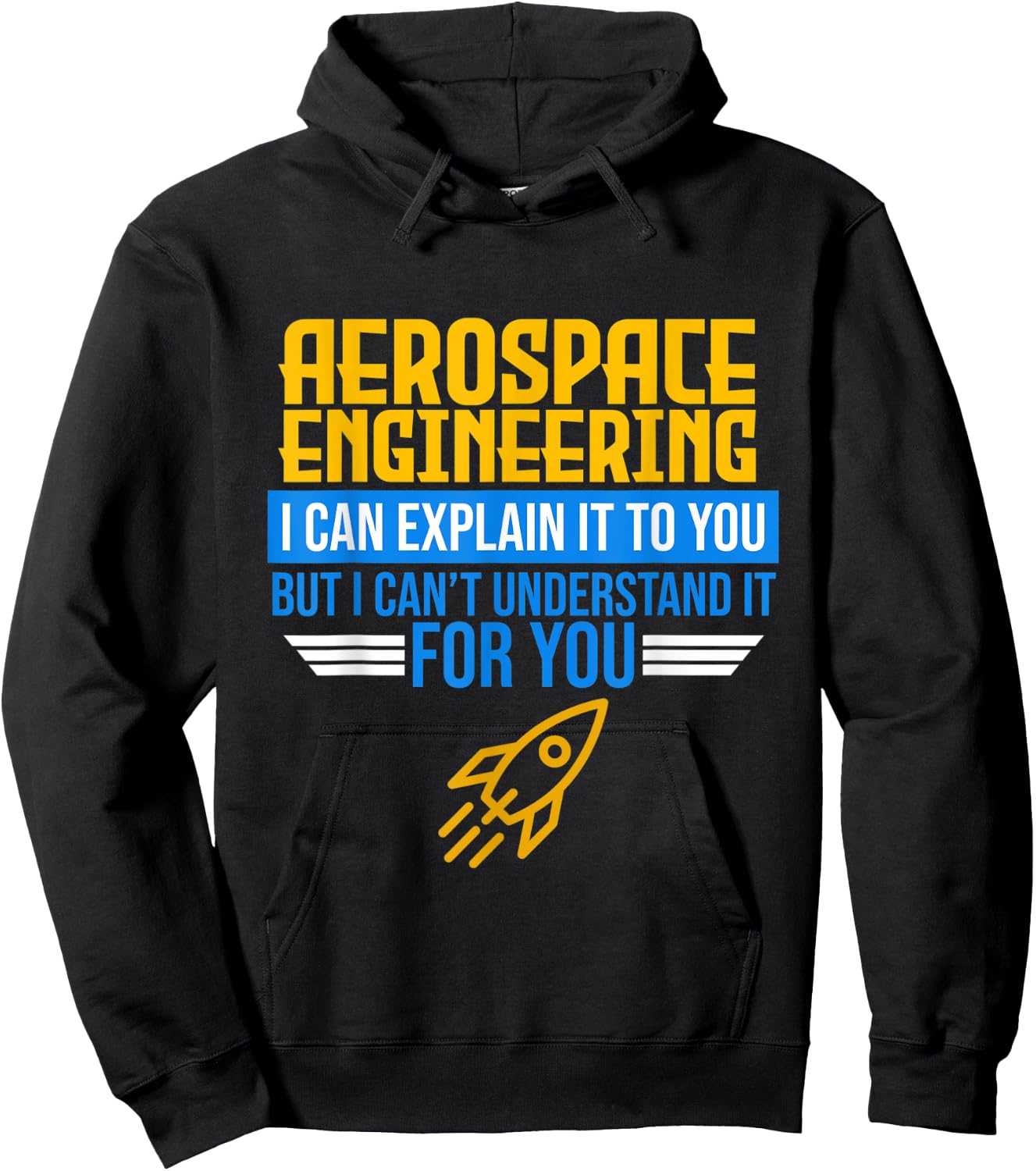 I Can Explain Aerospace Engineering Rocket Engineer Graphic Hoodie - Hoodie | Black
