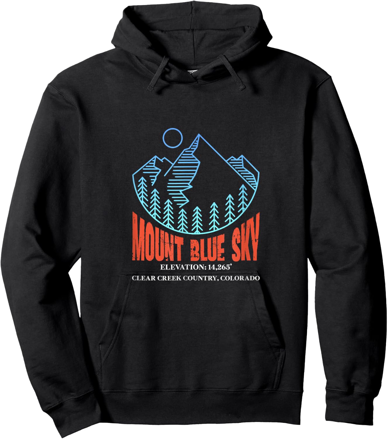 Mount Blue Sky Colorado Ski Mountain Skiing Skier Hoodie - Hoodie | Black