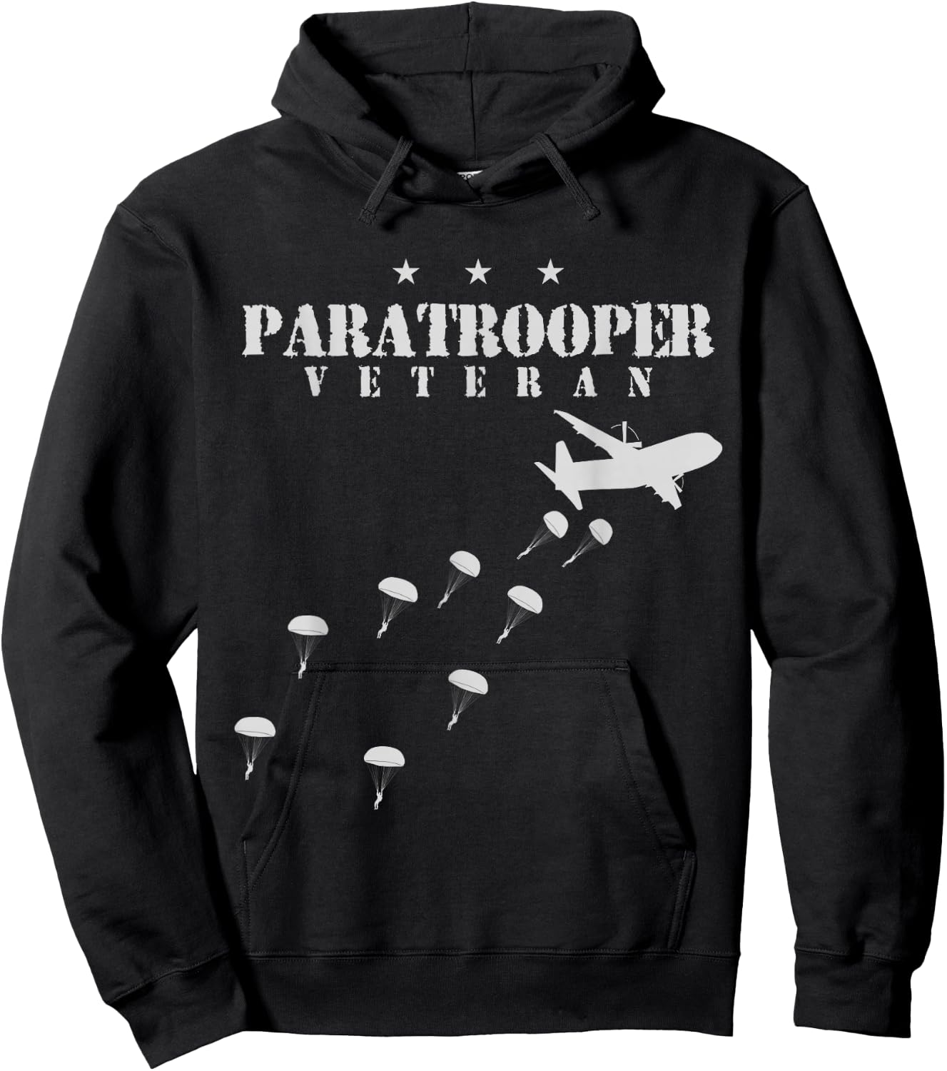 Airborne Paratrooper Veteran Infantry Division Hoodie - Hoodie | Black