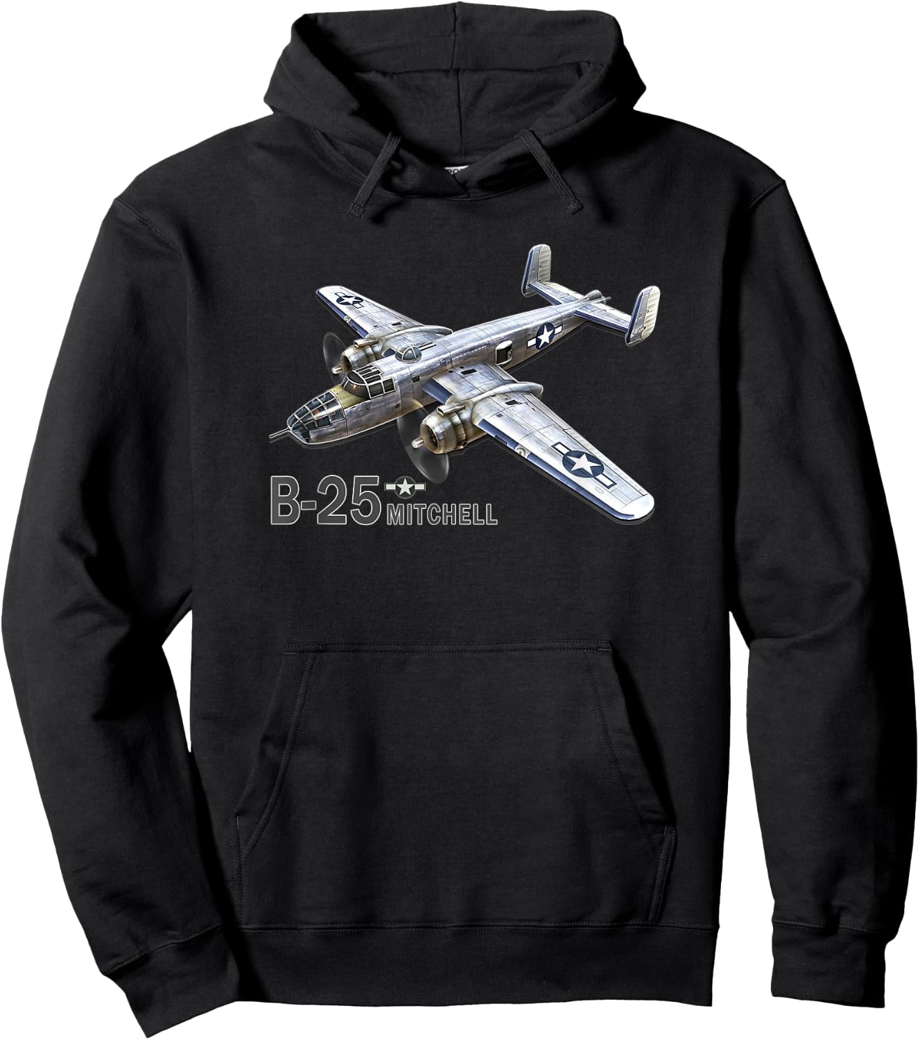 B-25 Bomber WW2 Aeroplane Hoodie - Hoodie | Black