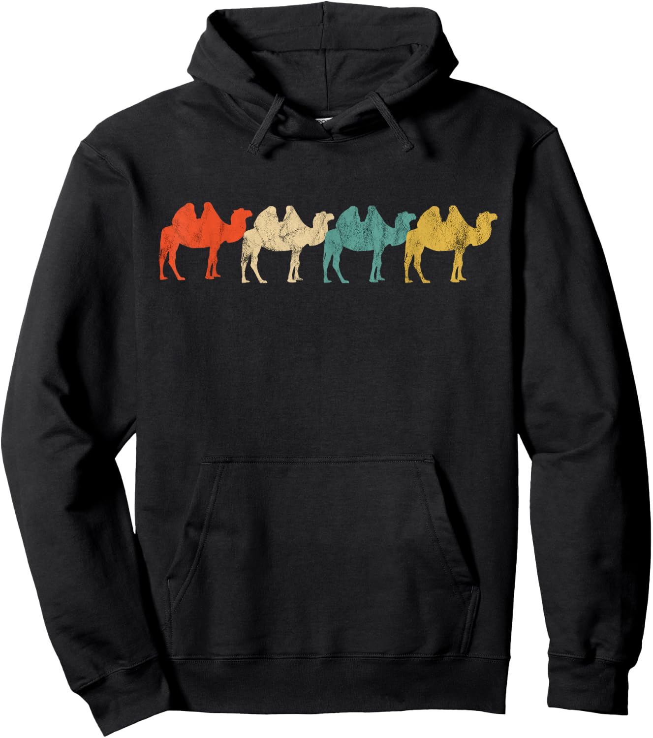 Camel Train Caravan Arabian Camel Animal Desert Hoodie - Hoodie | Black