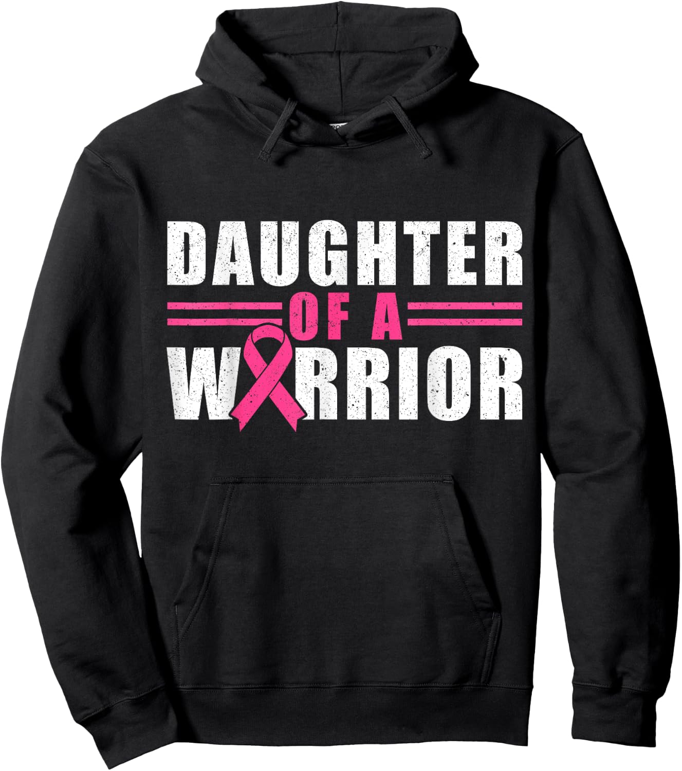 Daughter Of A Warrior Breast Cancer Awareness Month Hoodie - Hoodie | Black