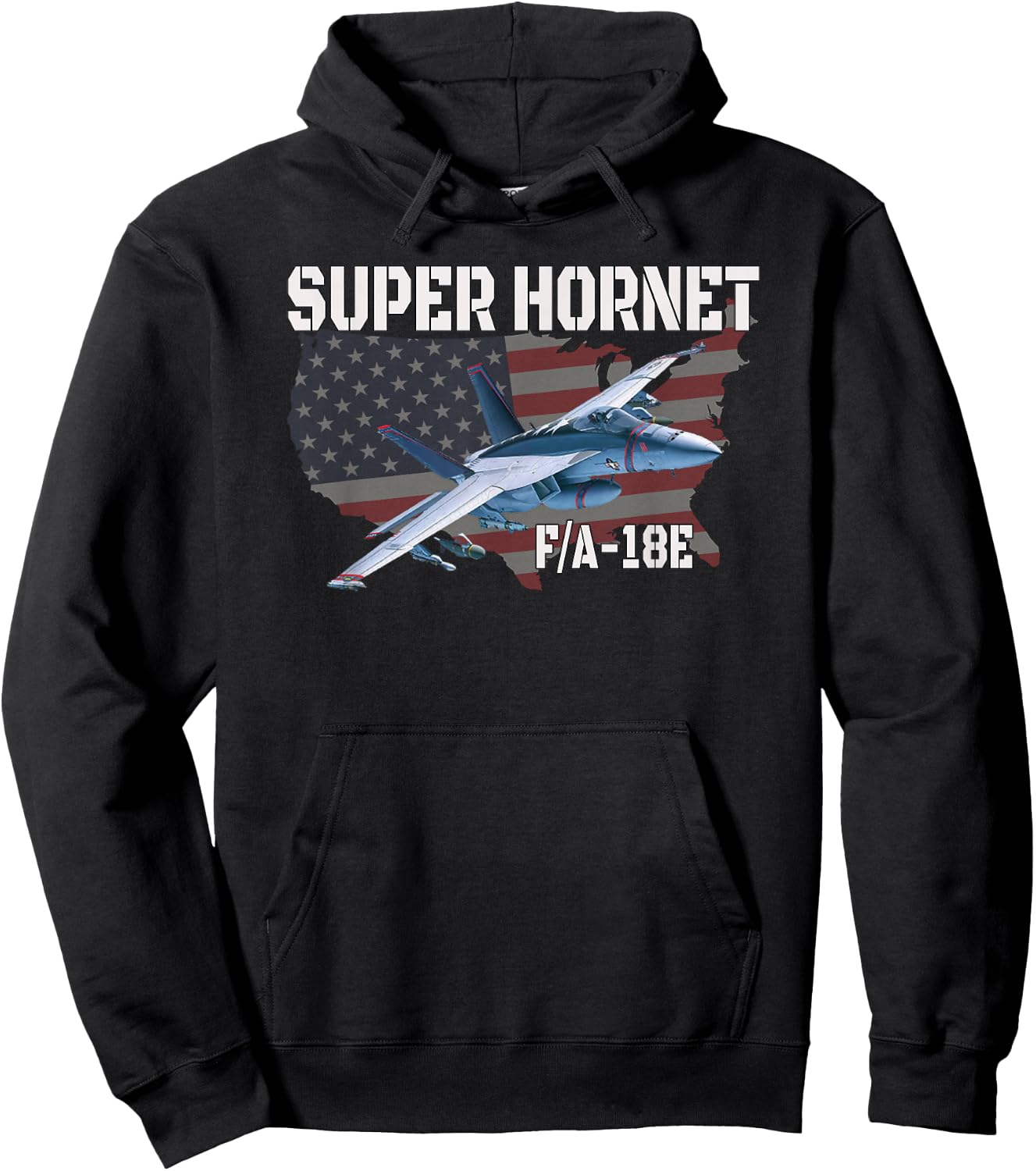 F-18 F/A-18E Super Hornet Jet Airplane Military Aviation Hoodie - Hoodie | Black