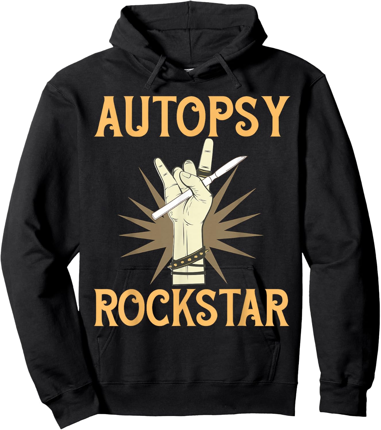 Funny Forensic Scientist Science Autopsy Rockstar Hoodie - Hoodie | Black
