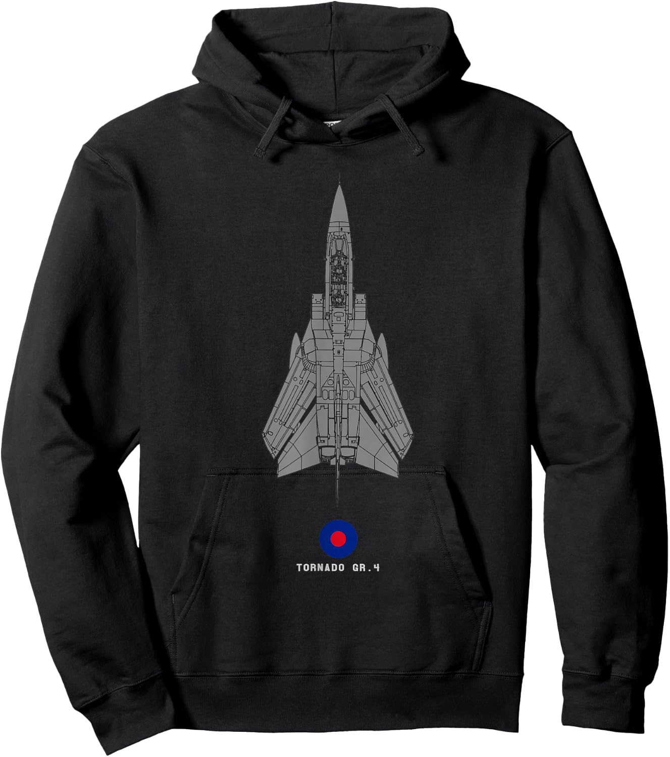 Tornado GR.4 RAF Jet Military Airplane Tech Drawing Hoodie - Hoodie | Black