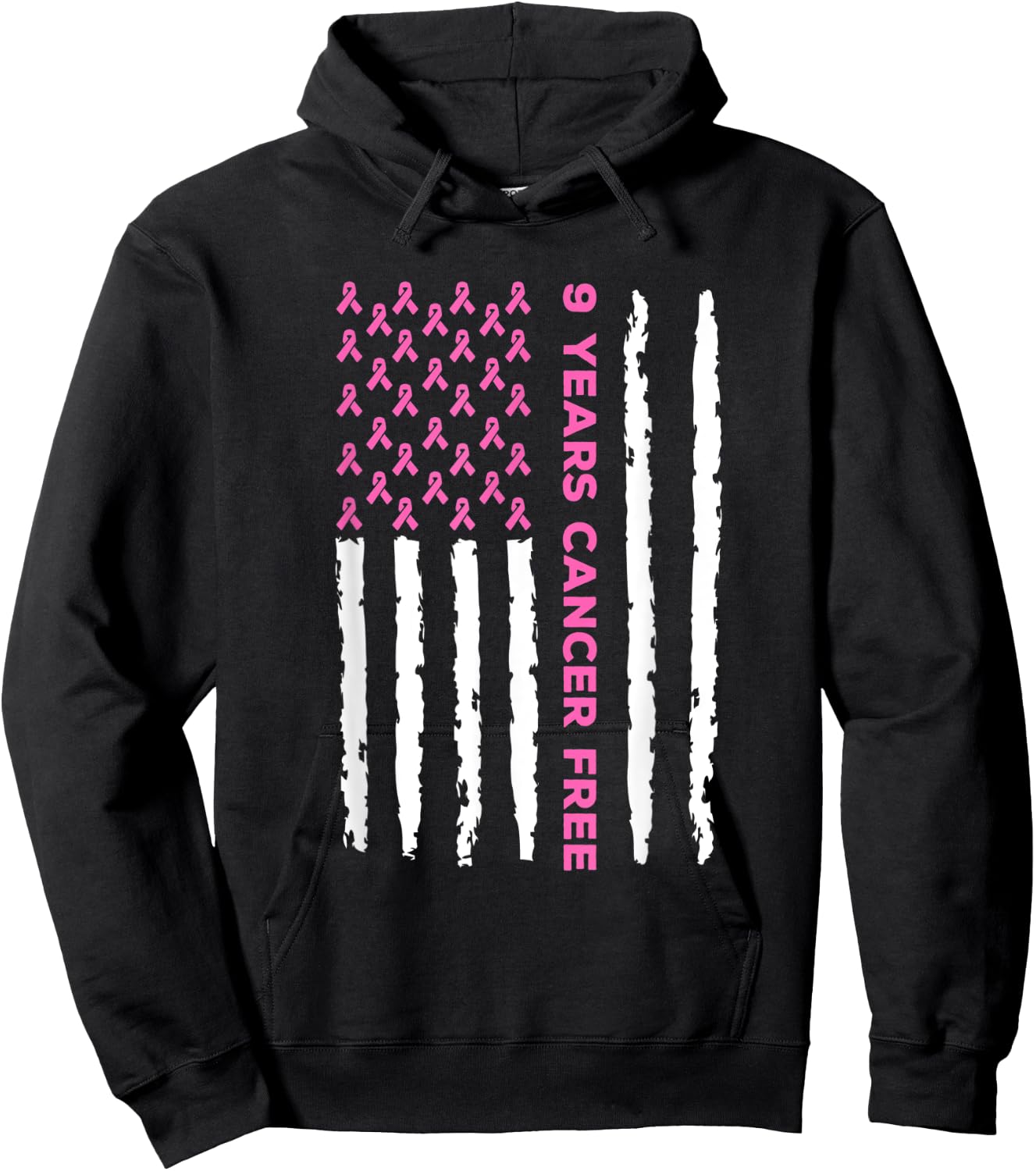 9 Years Breast Cancer Free Survivor Hoodie - Hoodie | Black